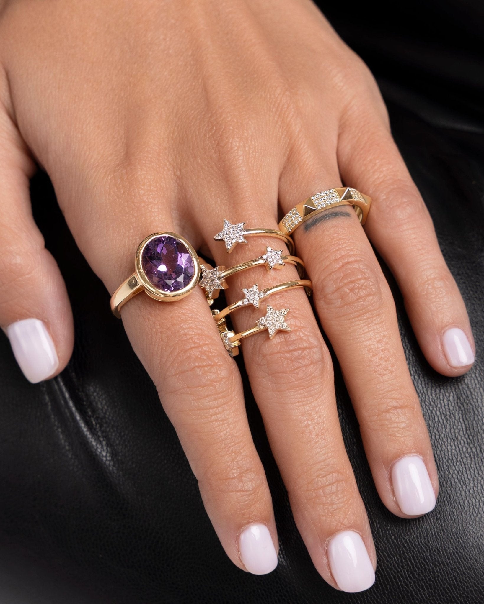 Oval Gemstone Bezel Ring - Sparkle Society