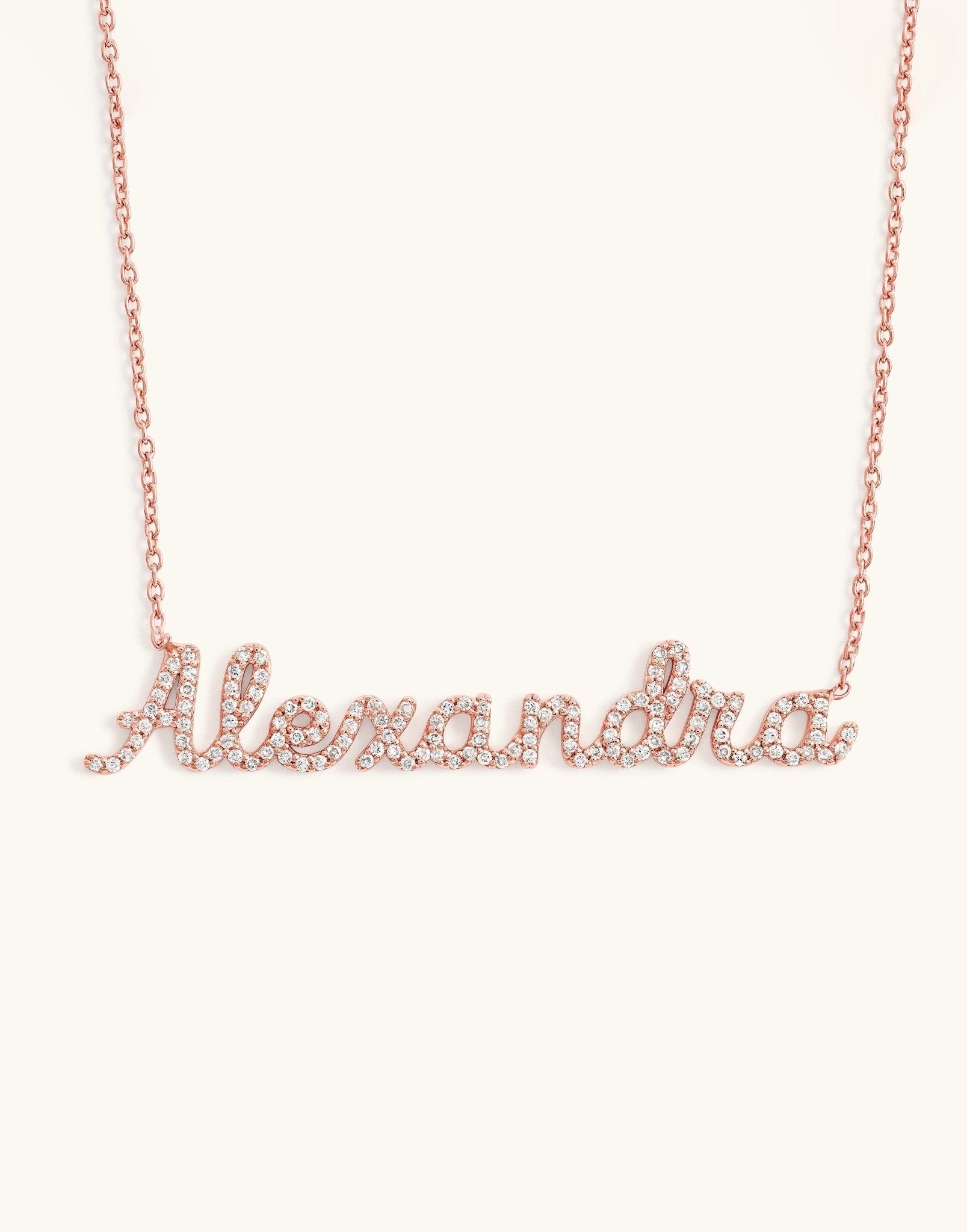 Pave Diamond Custom Name Necklace - Sparkle Society