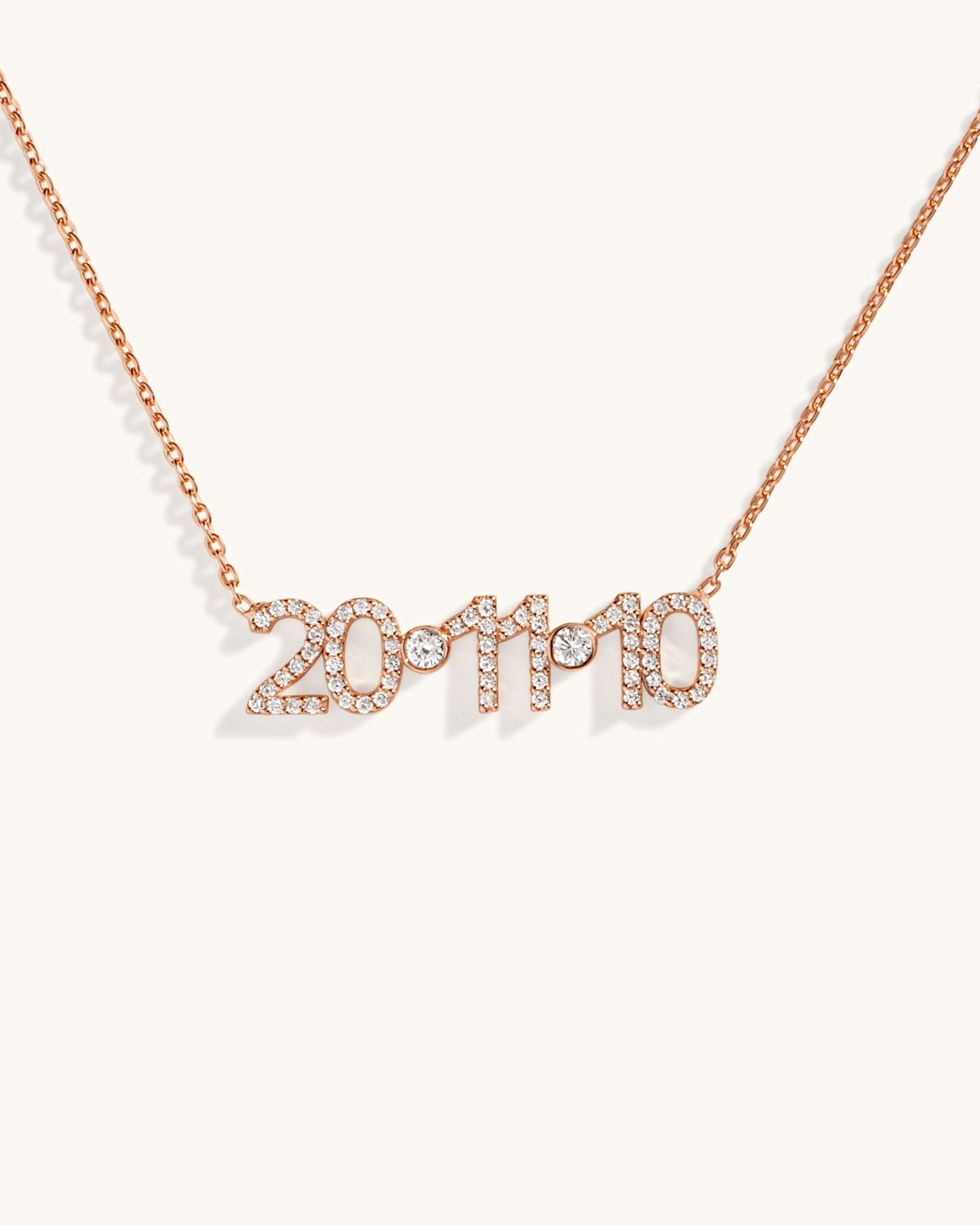 Pave Diamond Special Date Necklace - Sparkle Society