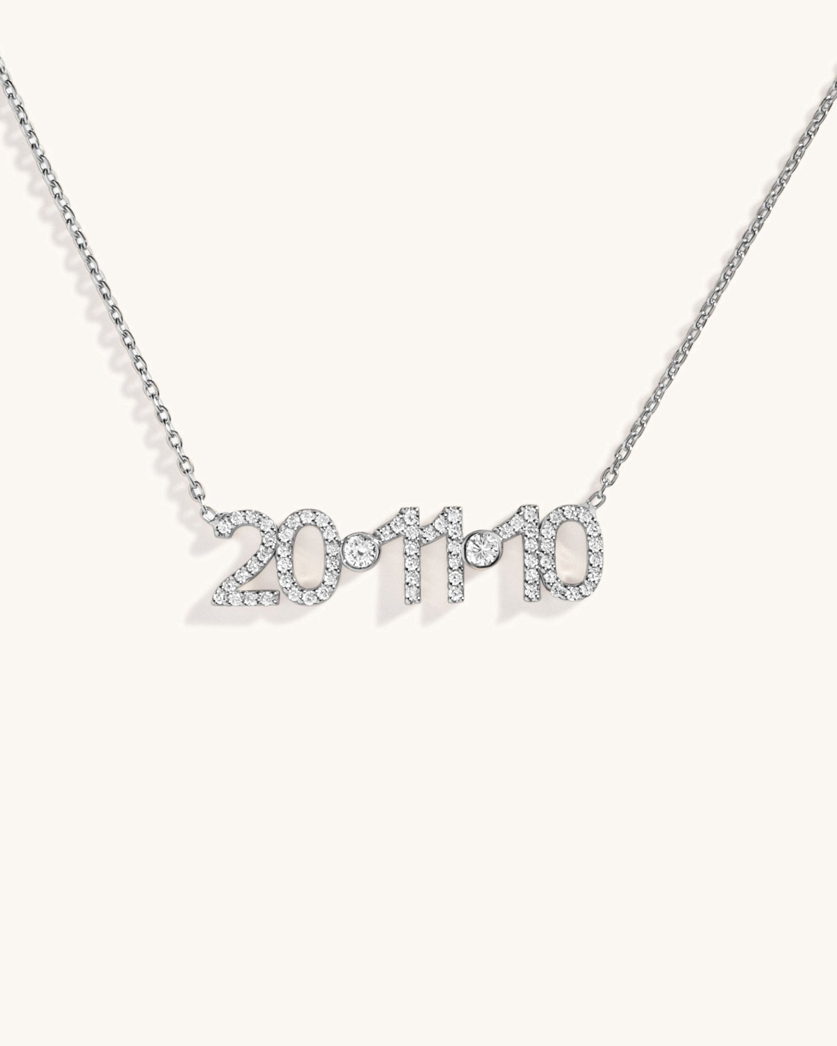 Pave Diamond Special Date Necklace - Sparkle Society