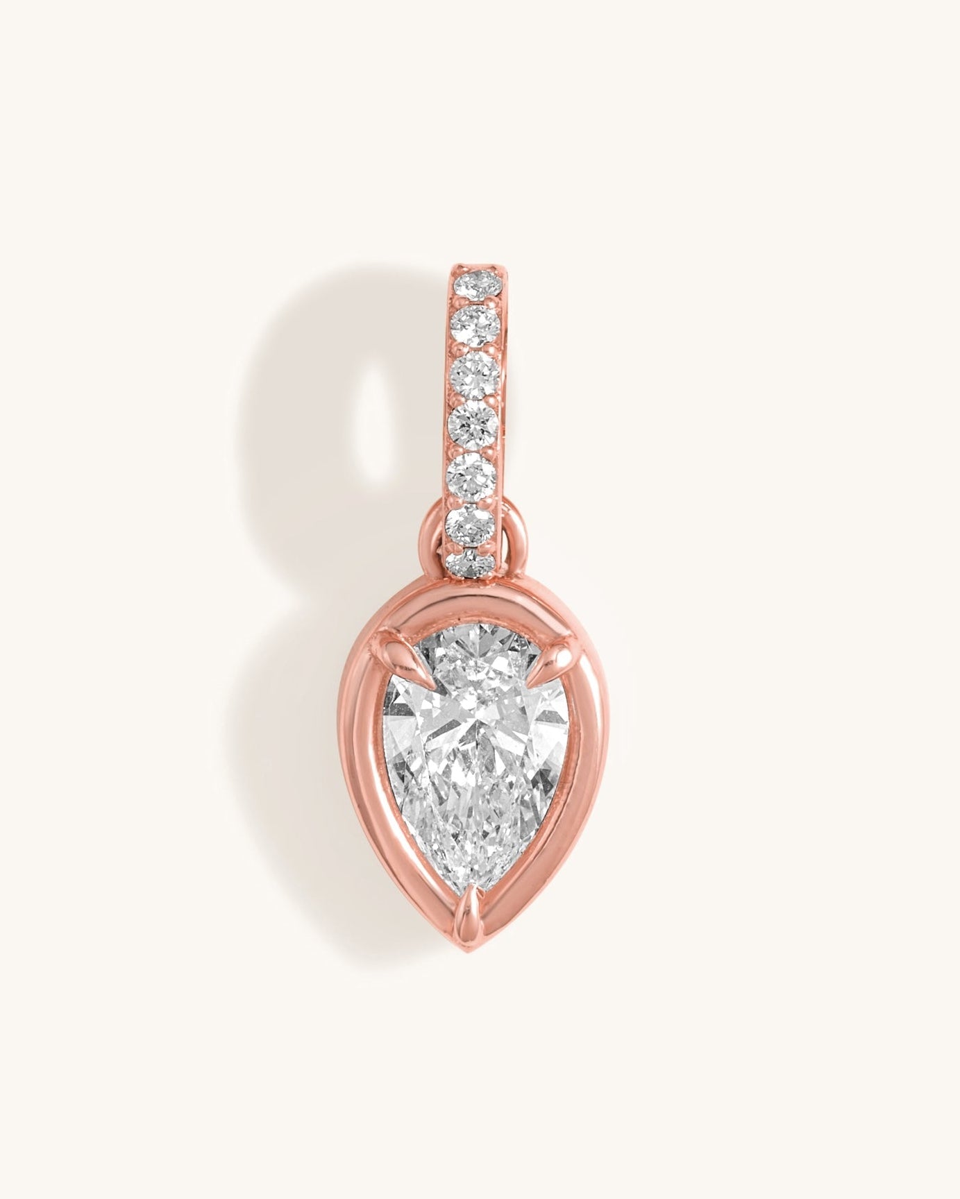 Pear Diamond Bezel Charm - Sparkle Society
