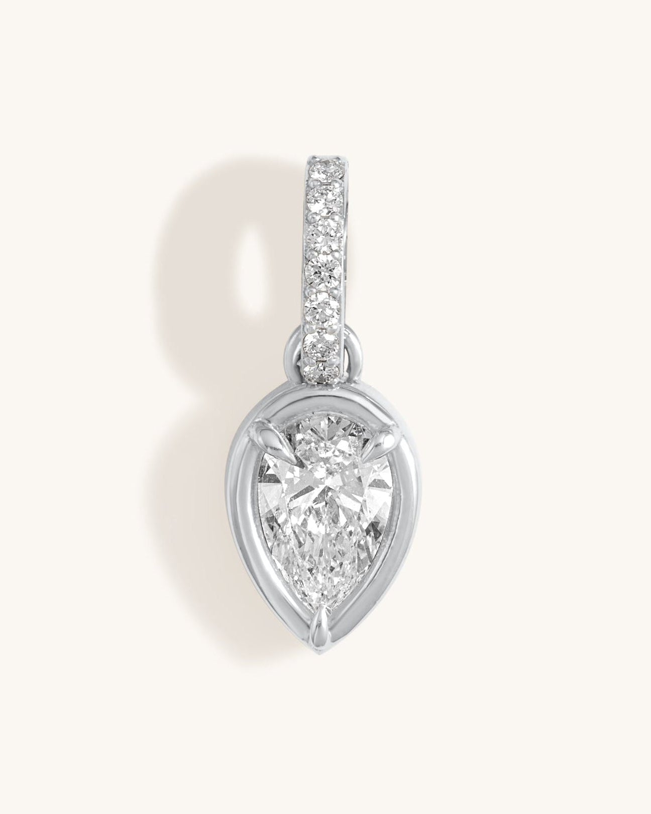 Pear Diamond Bezel Charm - Sparkle Society