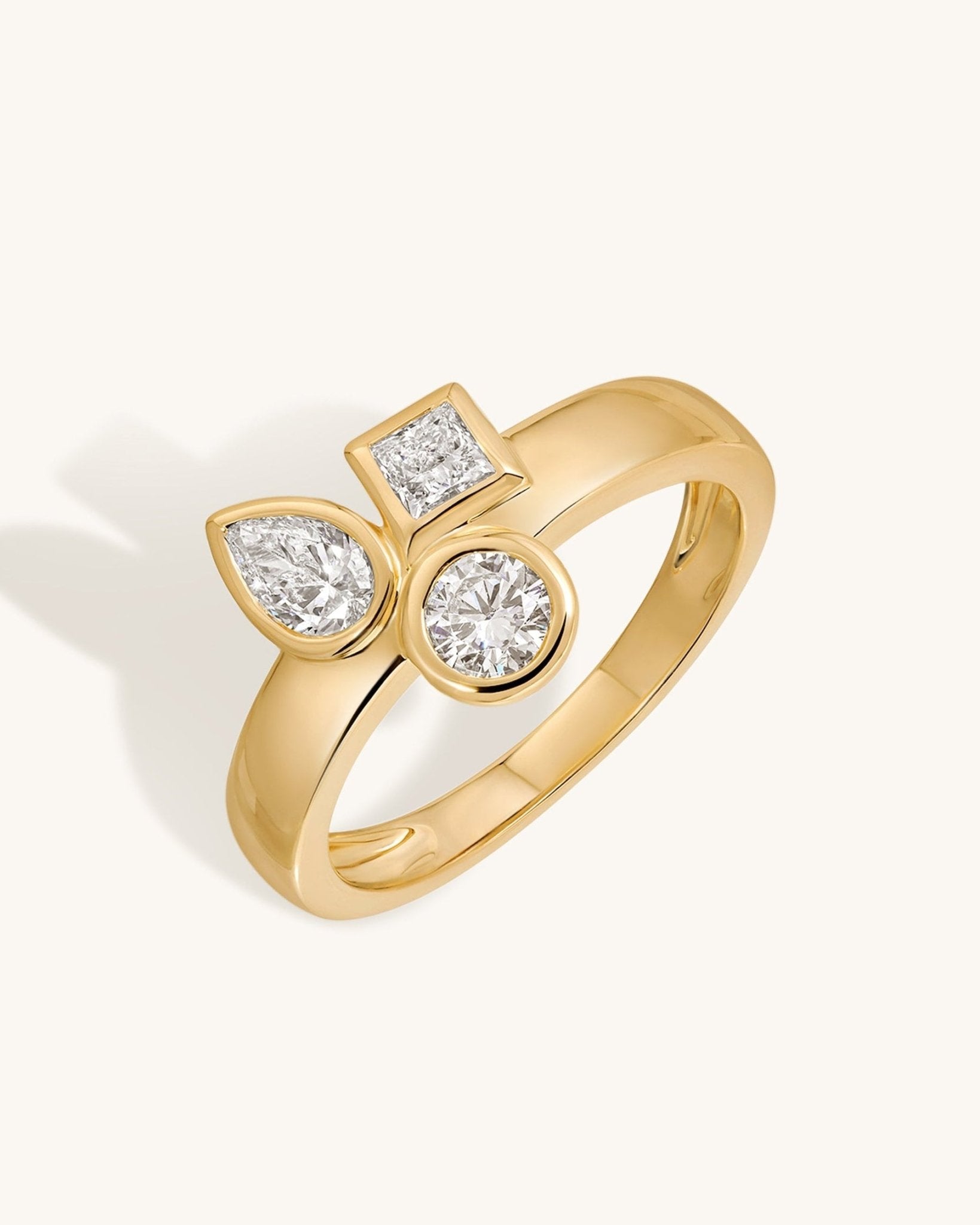 Pear Round Princess Shape Diamond Ring - Sparkle Society