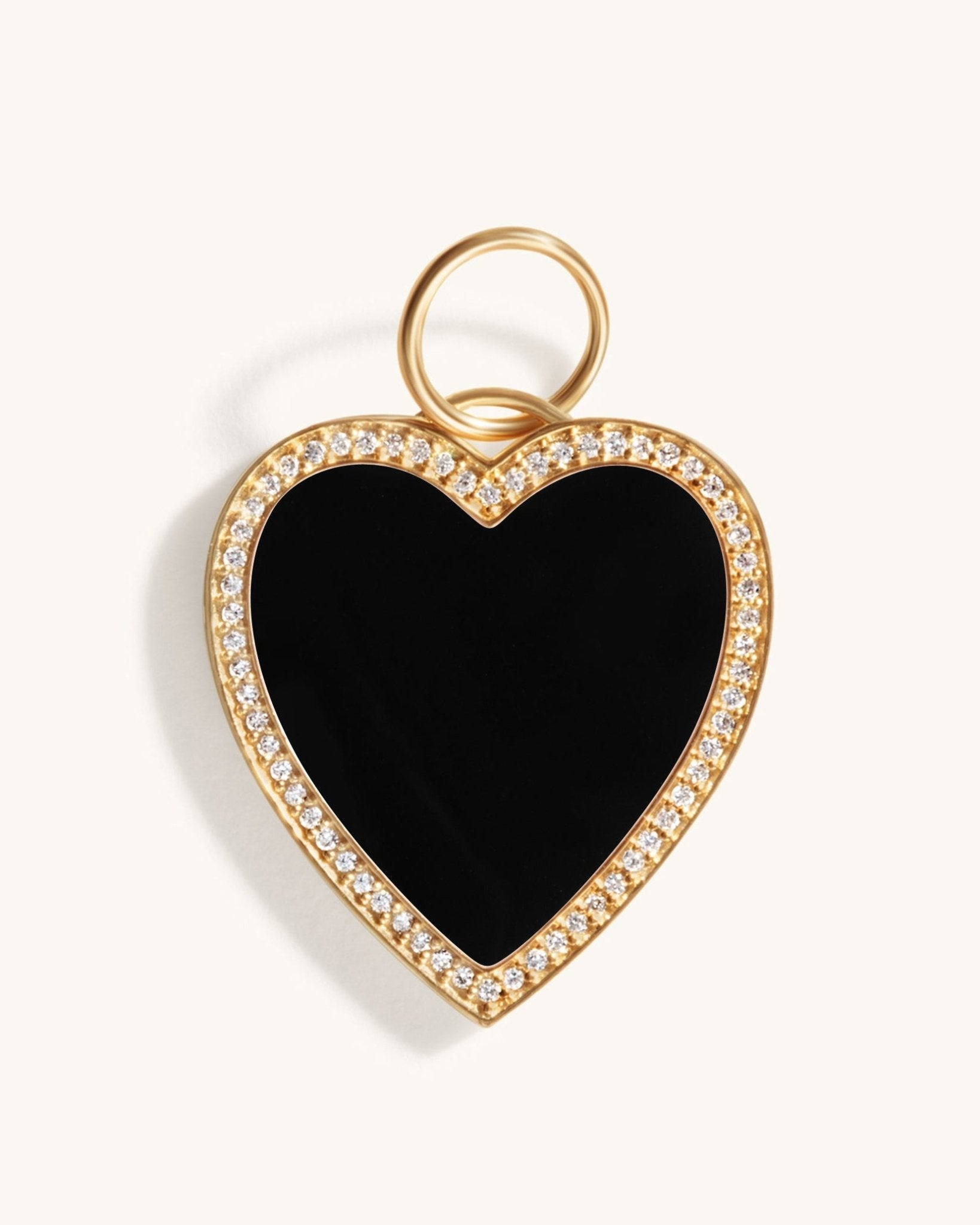 Perfect Pave Outline Gemstone Heart Necklace Charm - Sparkle Society
