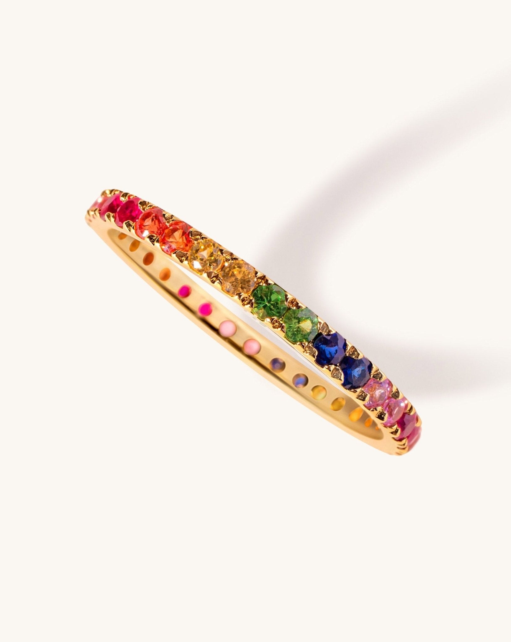 Perfect Rainbow Eternity Band Ring - Sparkle Society