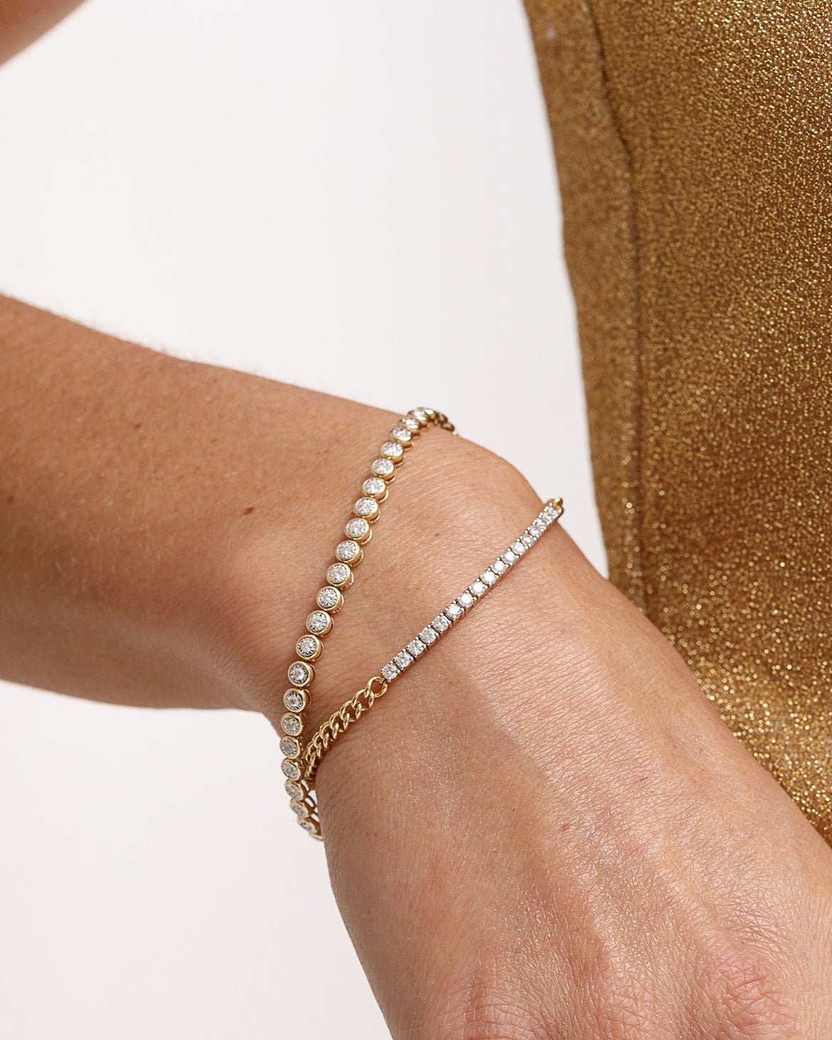 Prong Diamond Cuban Link Bracelet - Sparkle Society