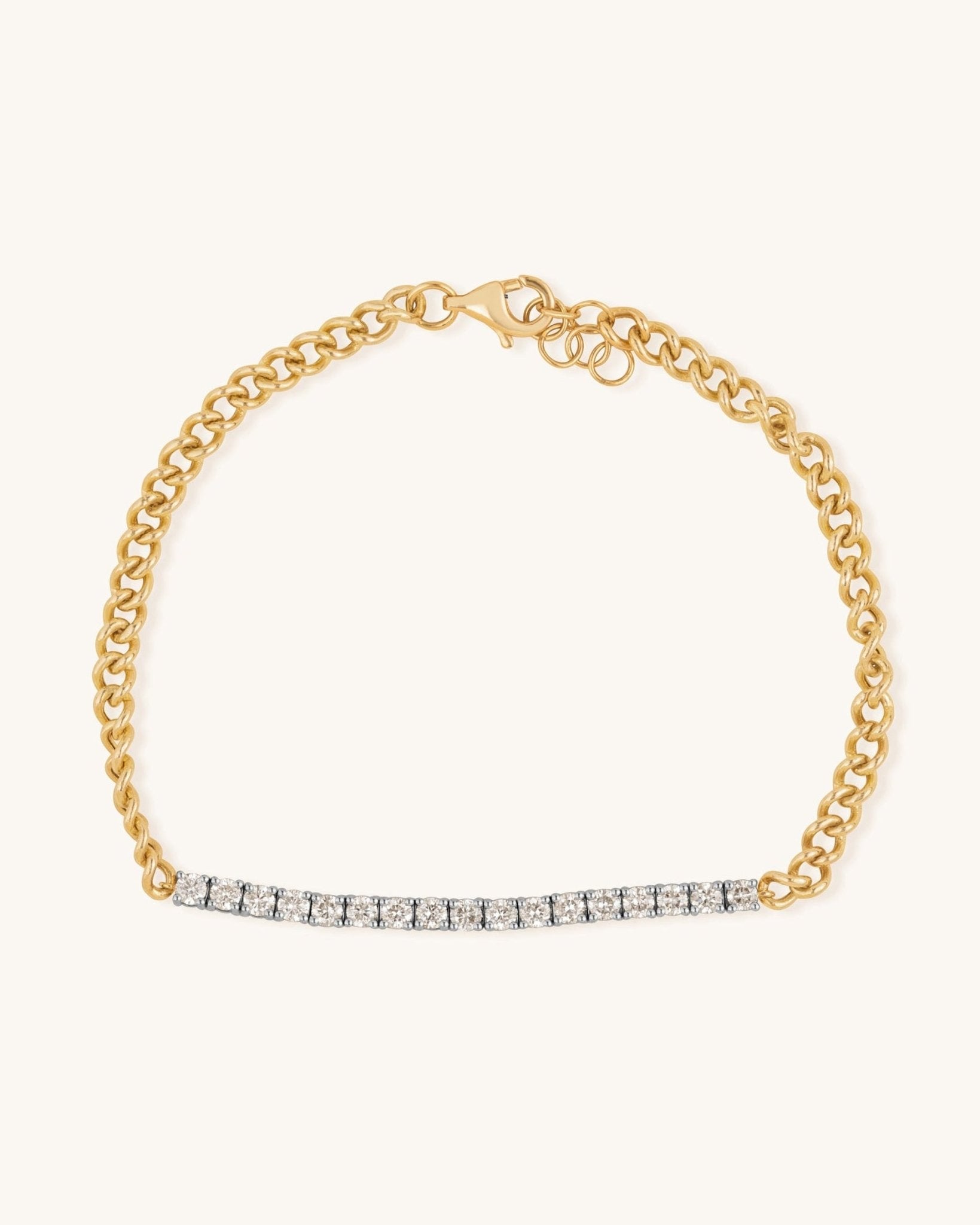 Prong Diamond Cuban Link Bracelet - Sparkle Society