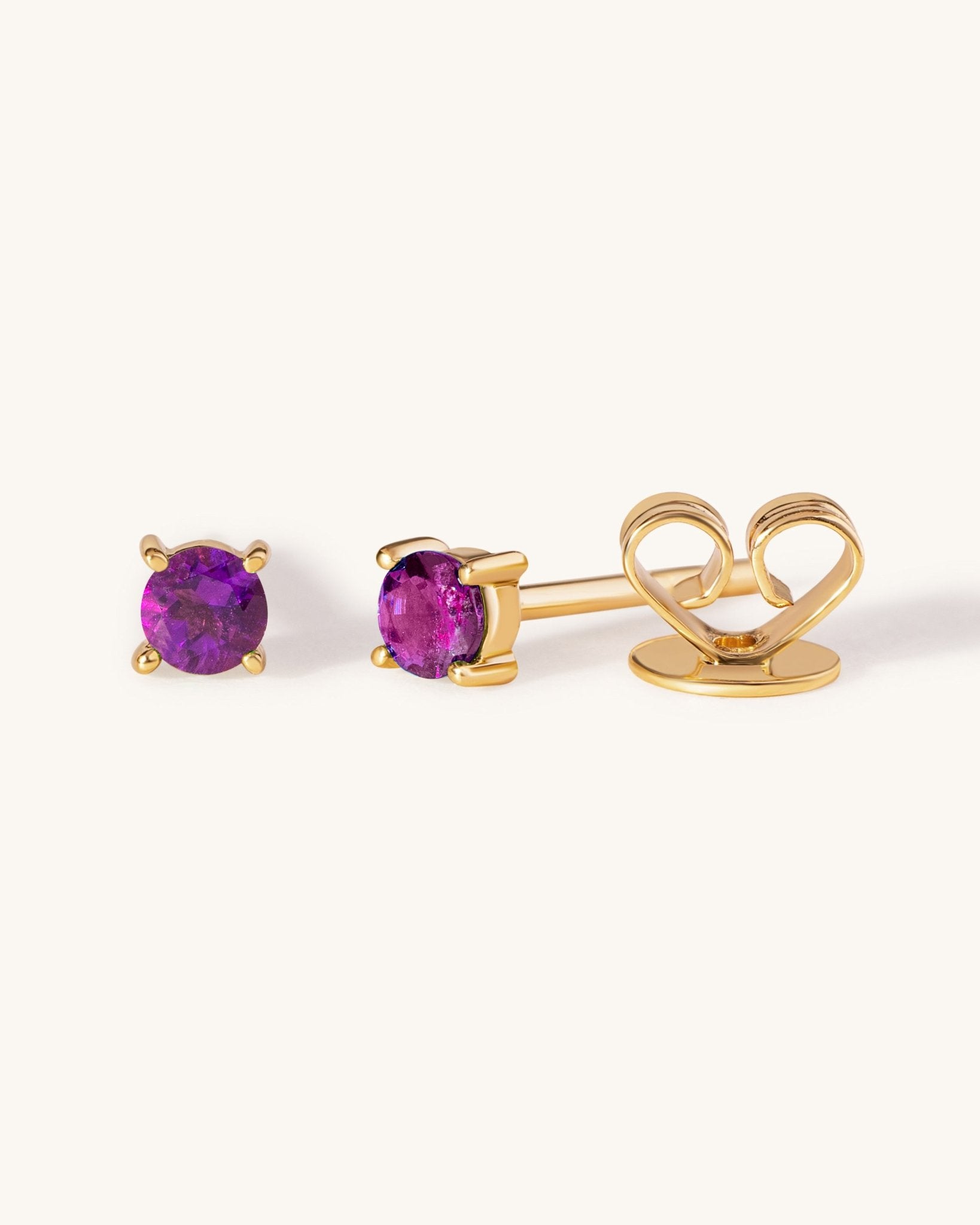 Round Birthstone Prong Studs - Sparkle Society