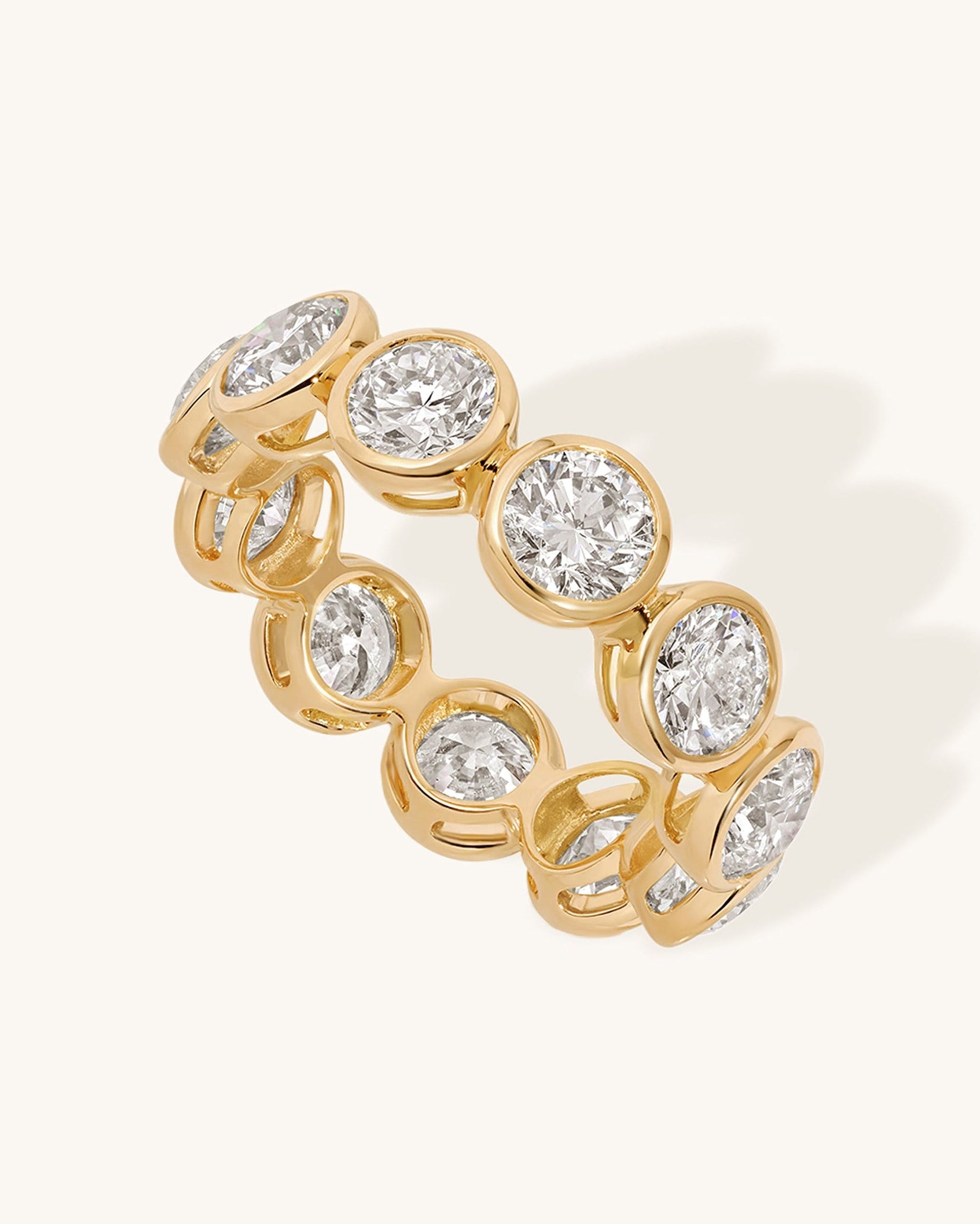 Round Diamond Bezel Eternity Ring - Sparkle Society