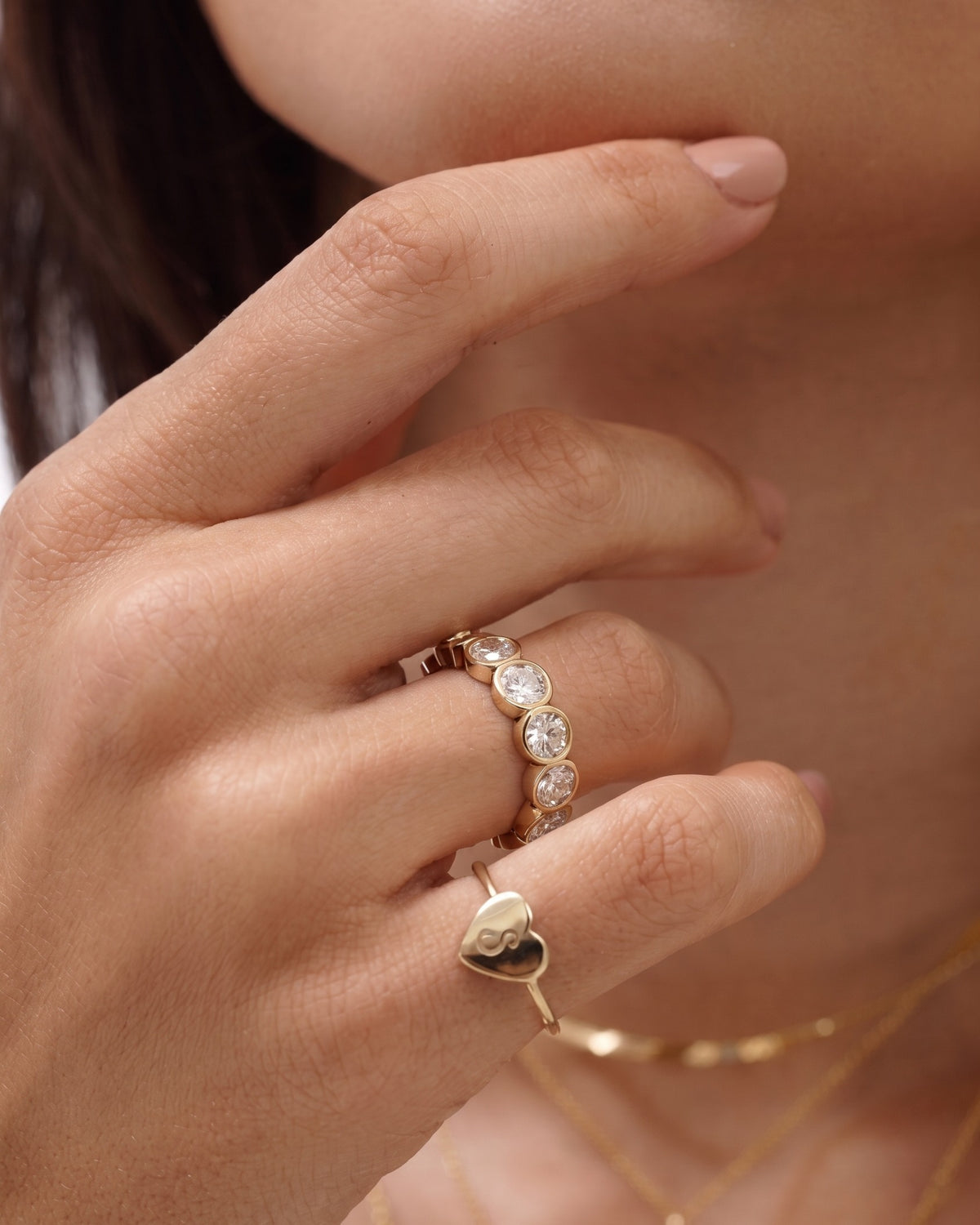 Round Diamond Bezel Eternity Ring - Sparkle Society