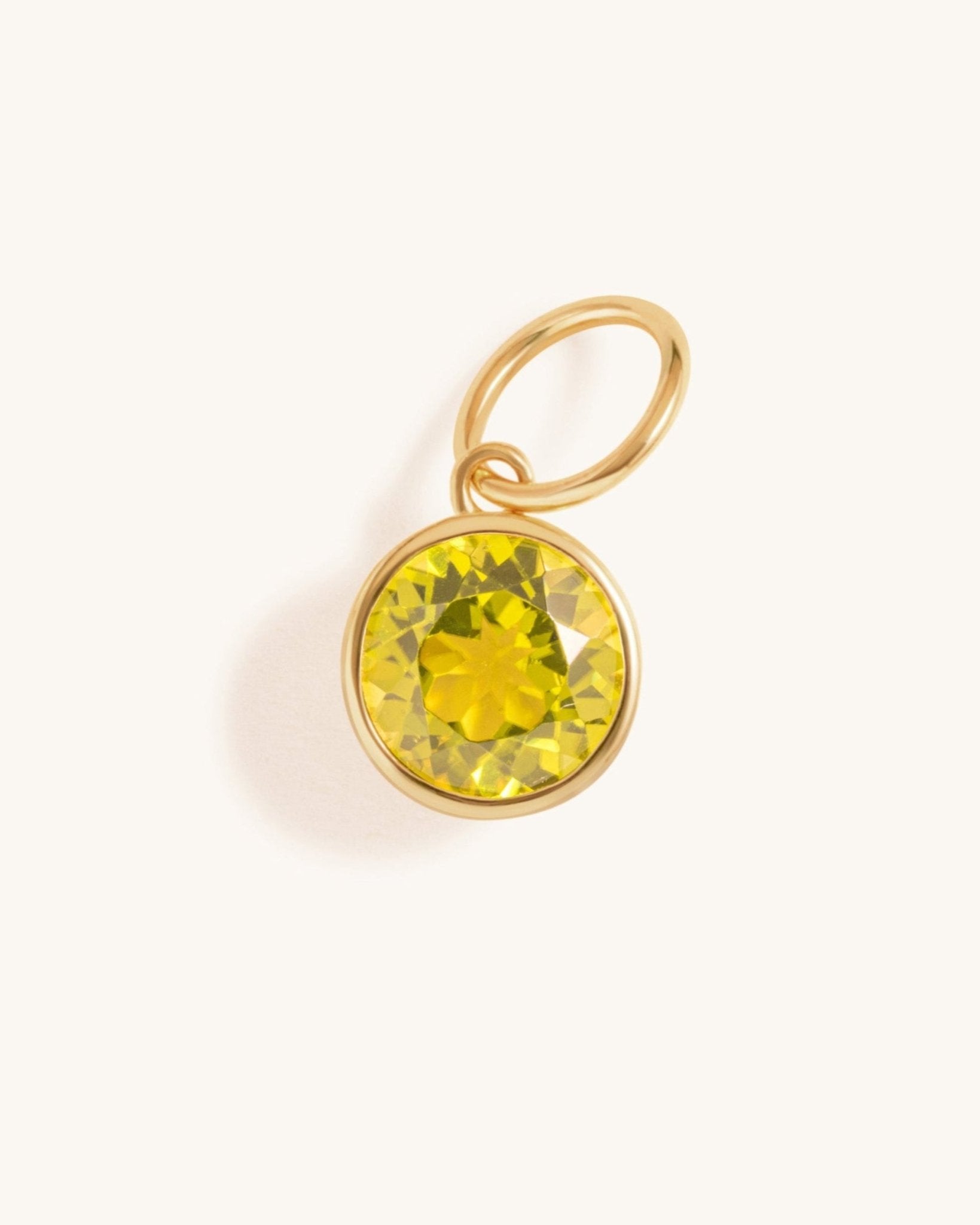 Round Gemstone Bezel Charm - Sparkle Society
