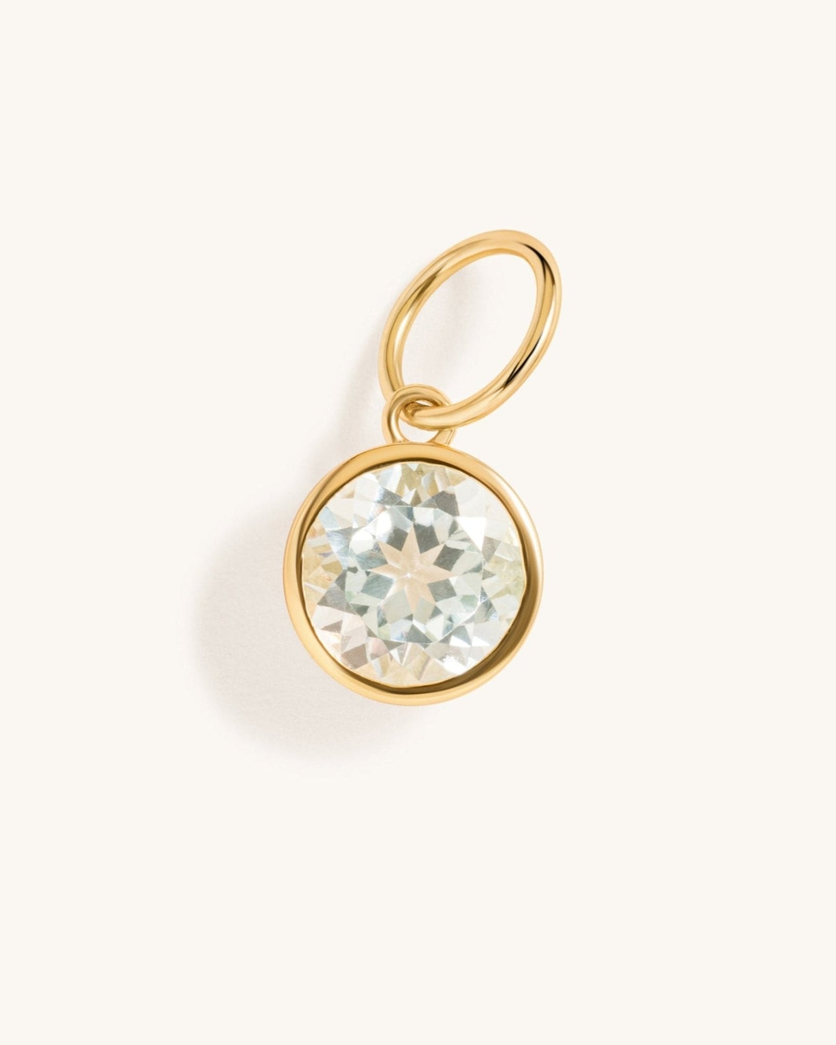 Round Gemstone Bezel Charm - Sparkle Society