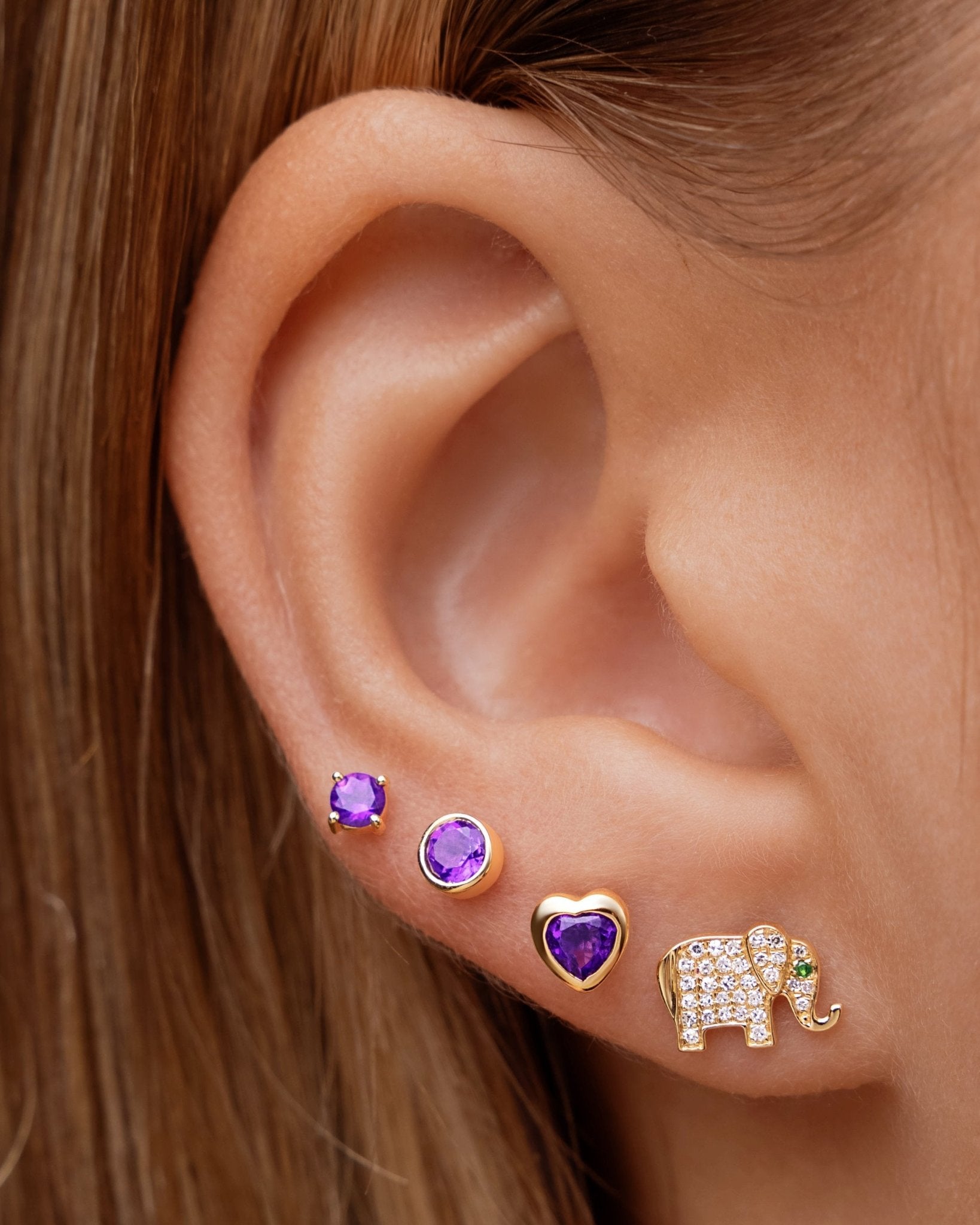 Round Birthstone Prong Studs - Sparkle Society