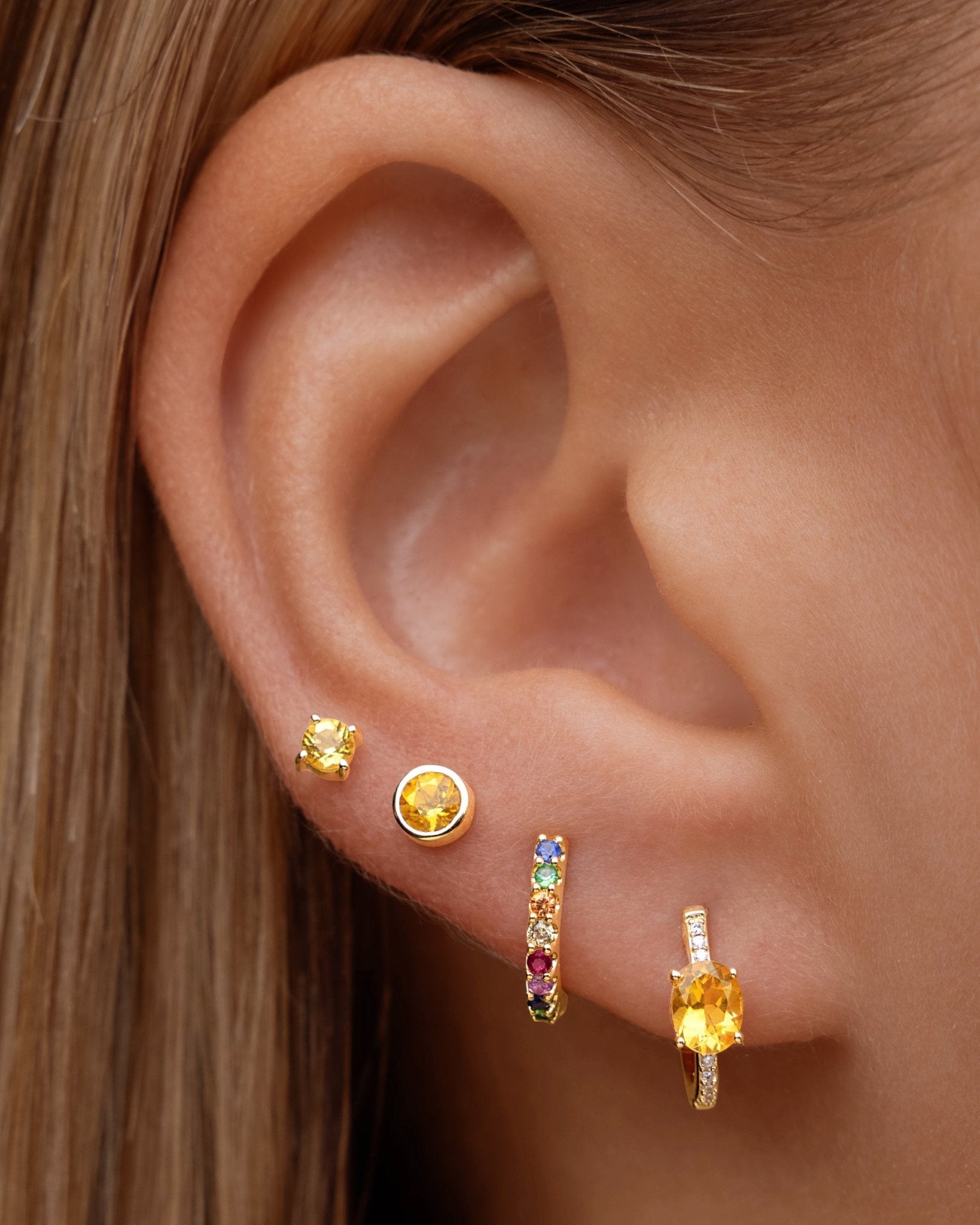 Round Birthstone Prong Studs - Sparkle Society