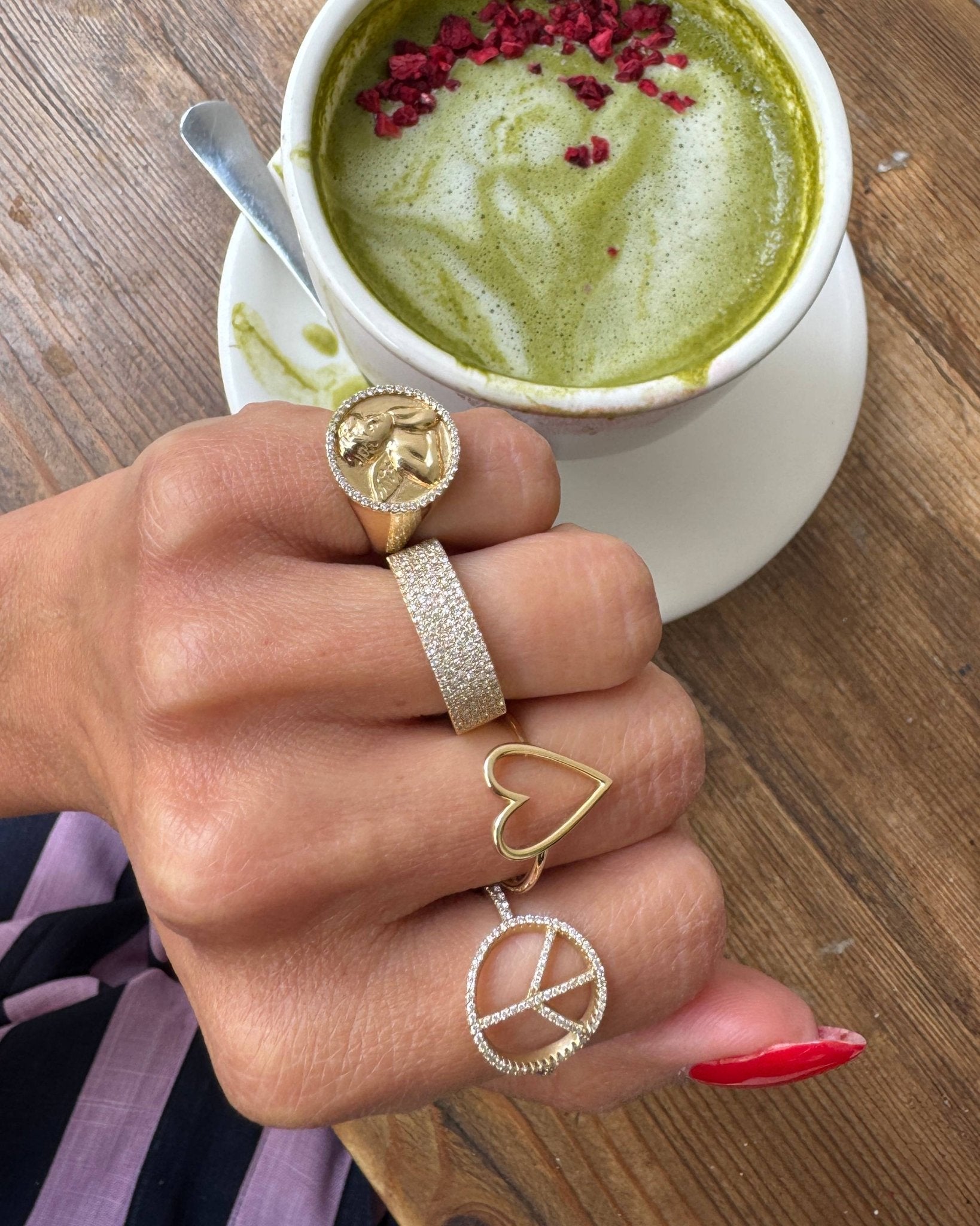 Slim Diamond Cigar Band Ring - Sparkle Society
