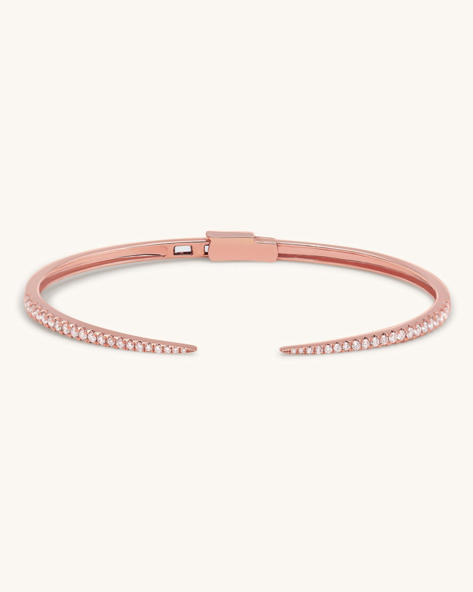 Slim Diamond Pave Claw Bangle - Sparkle Society
