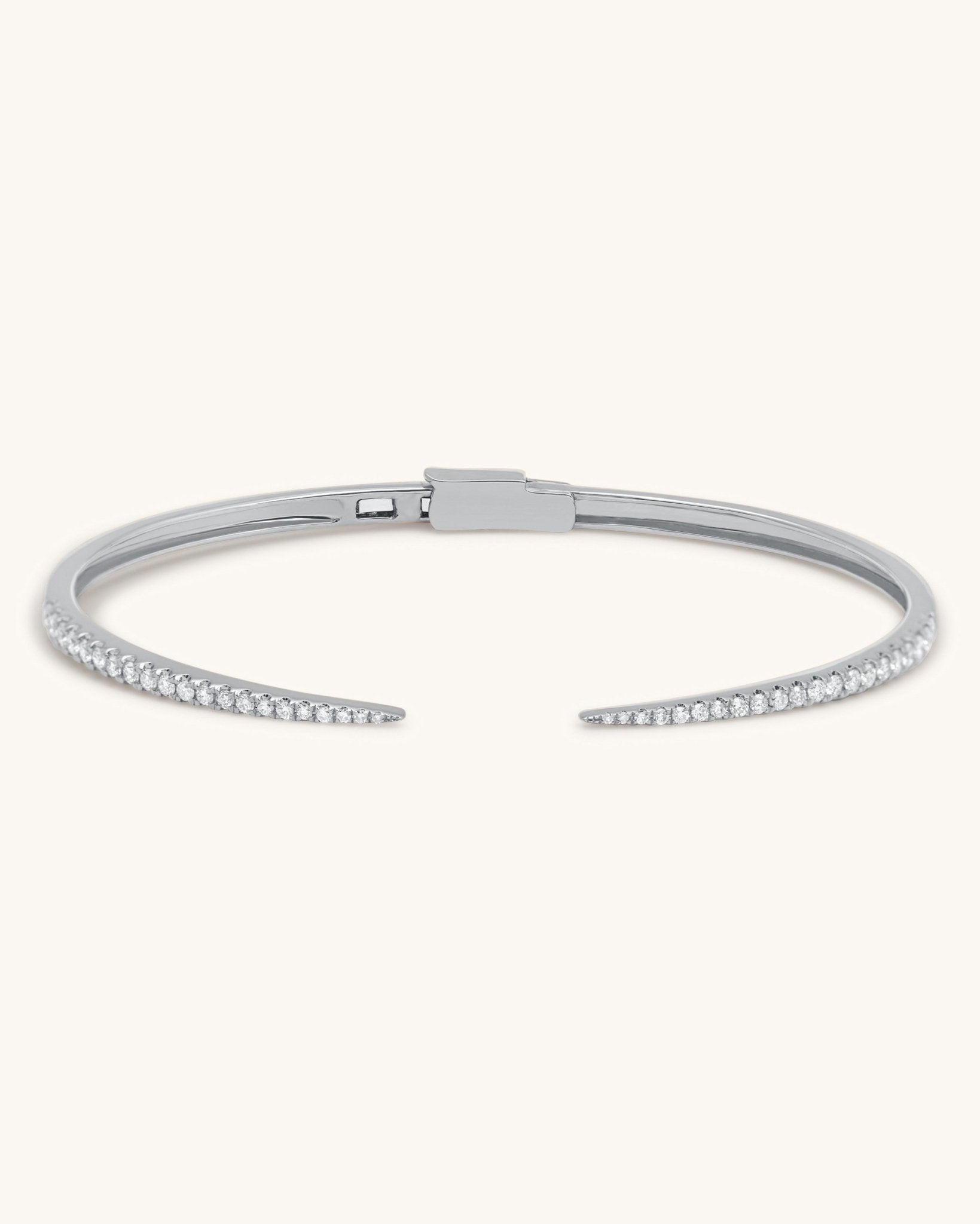 Slim Diamond Pave Claw Bangle - Sparkle Society