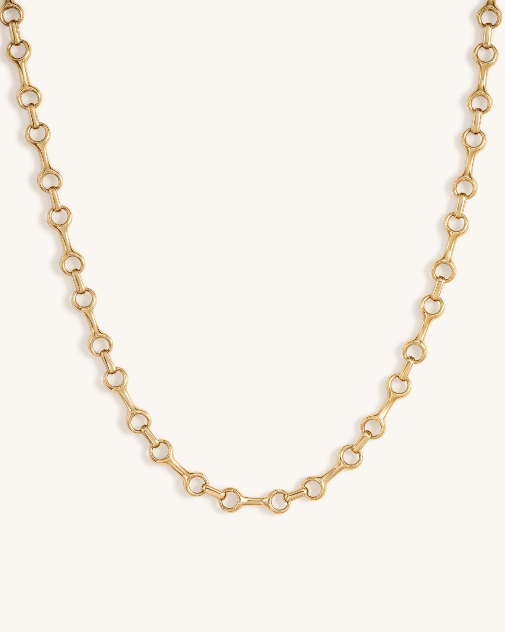 Solid Gold Bone Chain Necklace - Sparkle Society