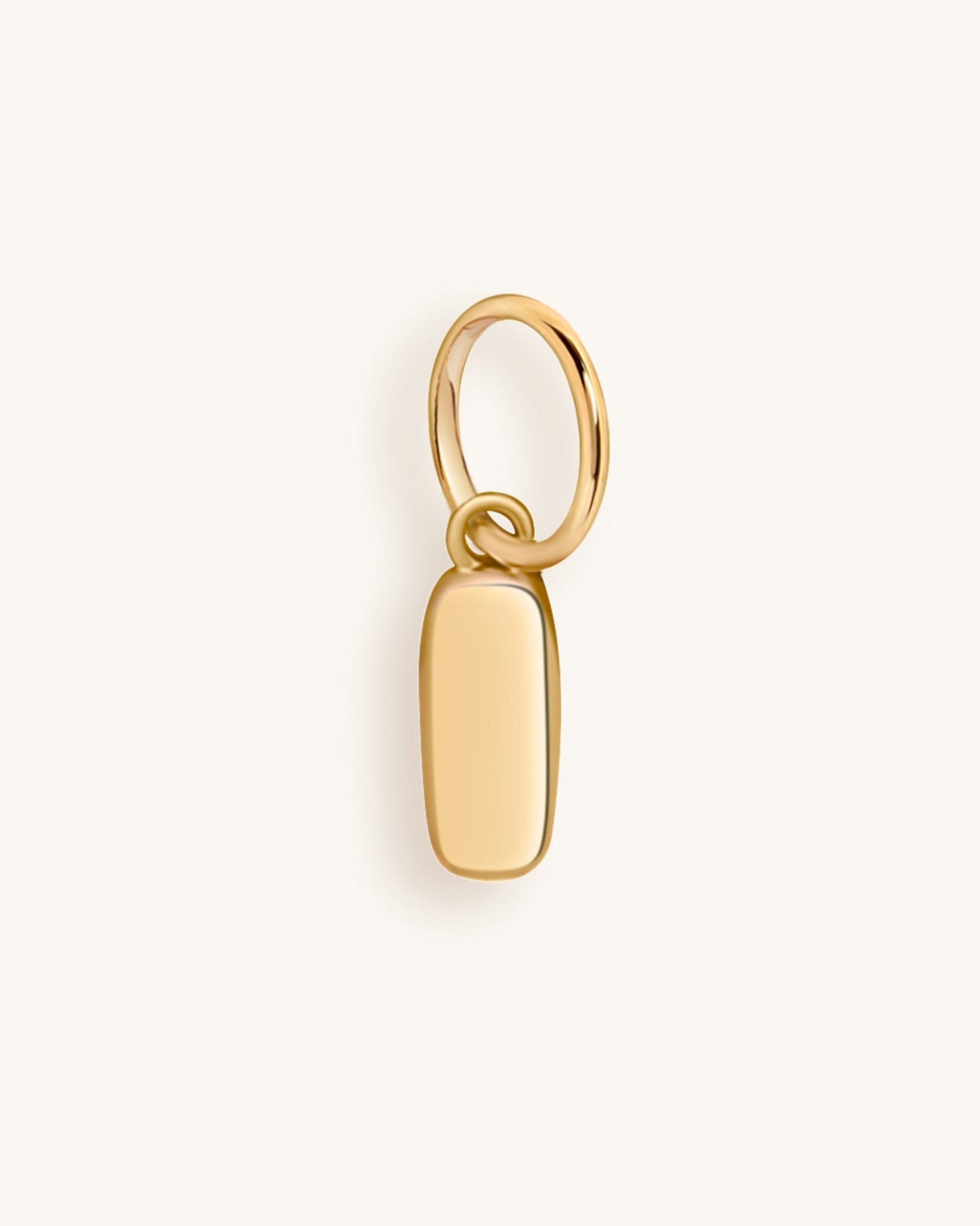 Solid Gold Bubble Font Initial Charm - Sparkle Society