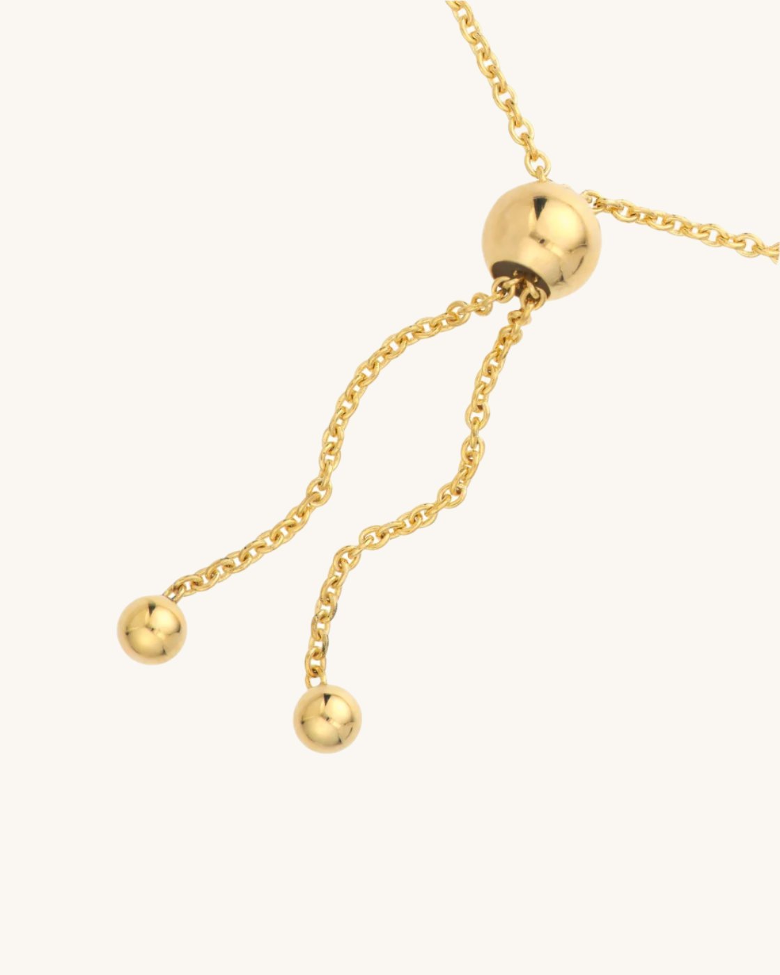 Solid Gold Love Bolo Bracelet - Sparkle Society