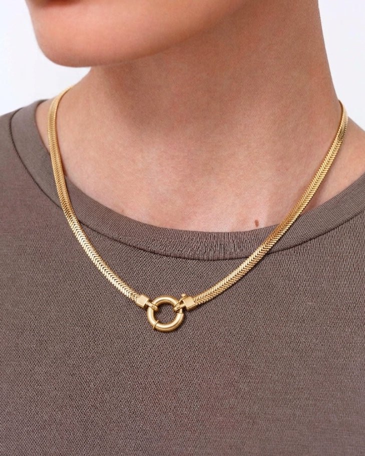 Solid Gold Snake Split Chain - Sparkle Society
