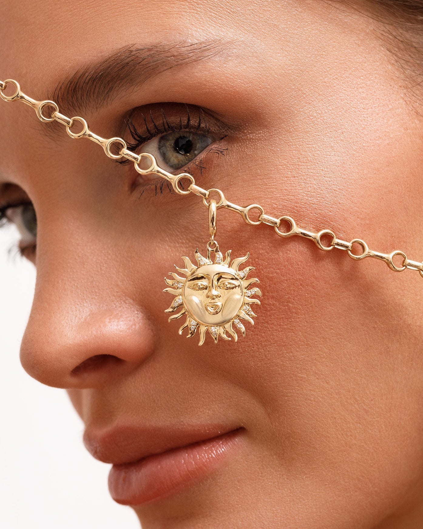 Solid Gold Sun Clip On Charm - Sparkle Society