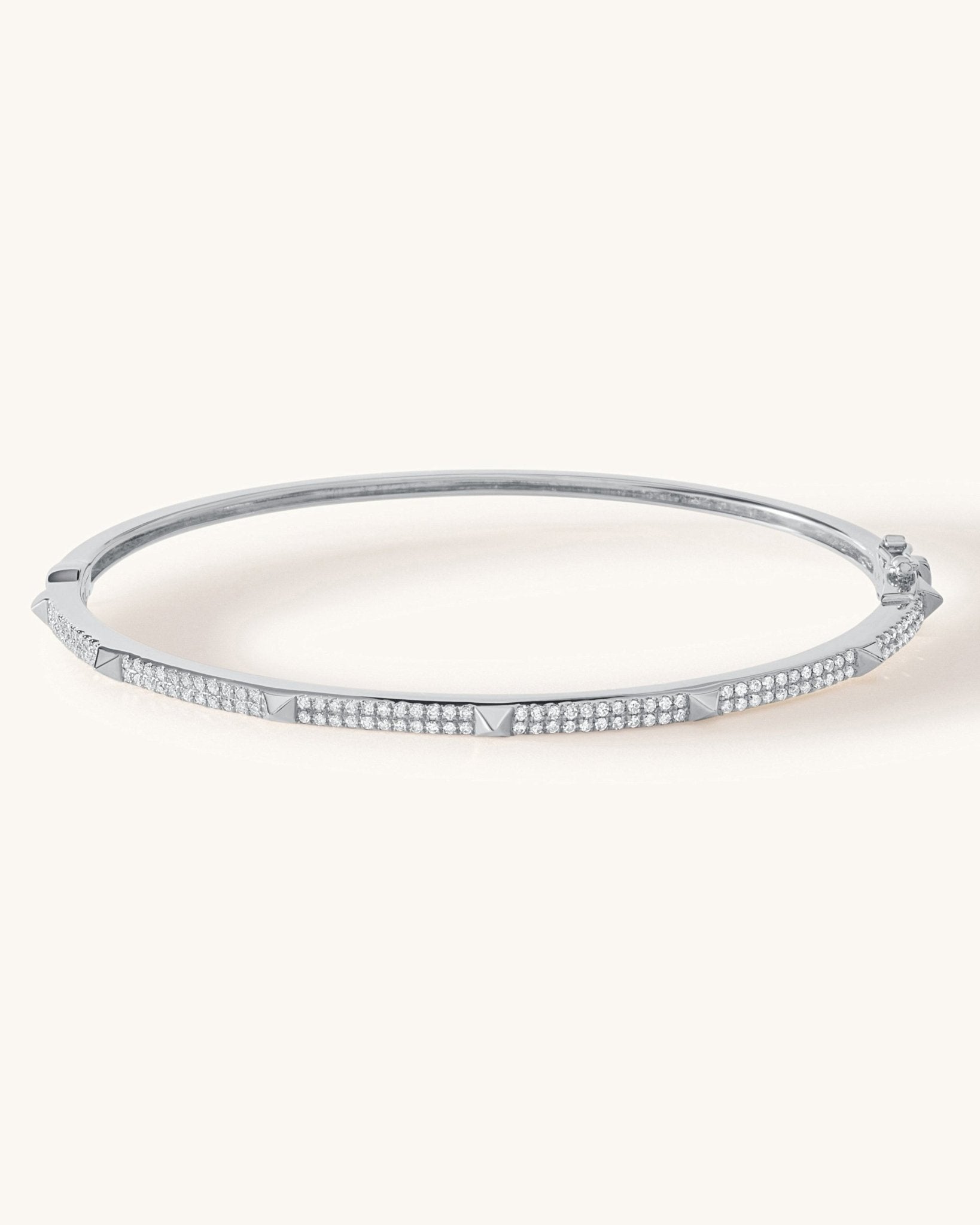 Thin Diamond And Spike Bangle - Sparkle Society
