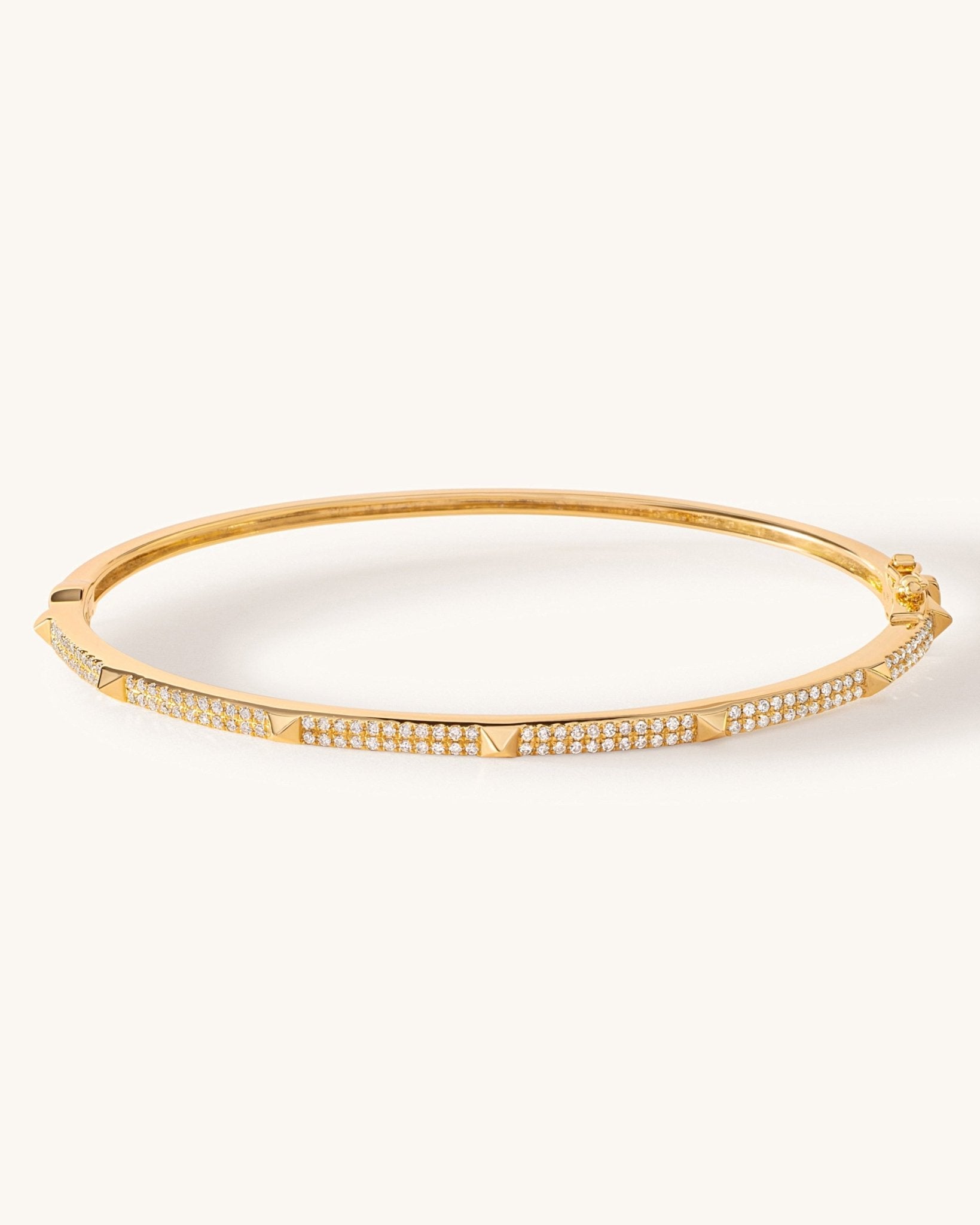 Thin Diamond And Spike Bangle - Sparkle Society