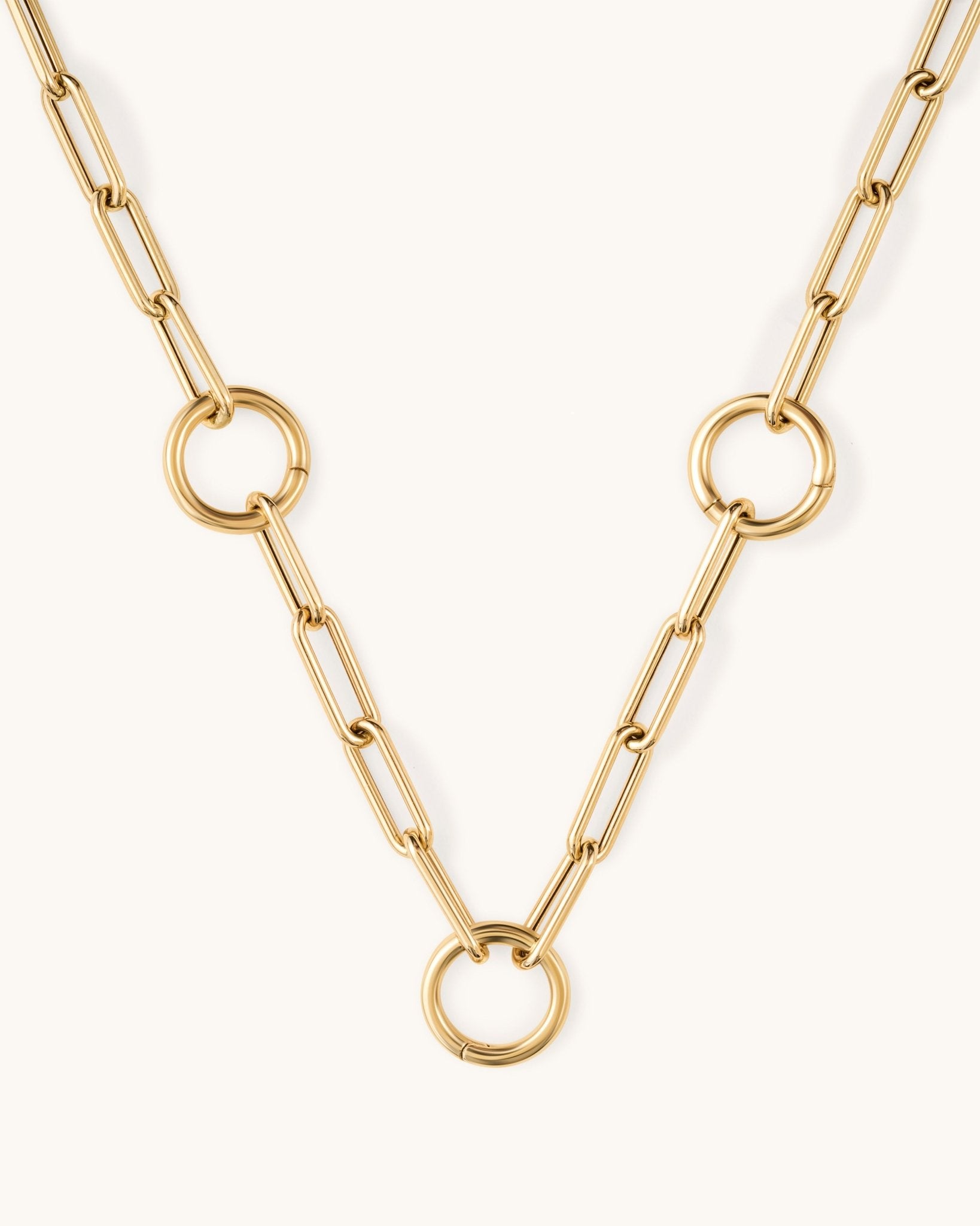 Triple Gold Connector Paperclip Chain - Sparkle Society
