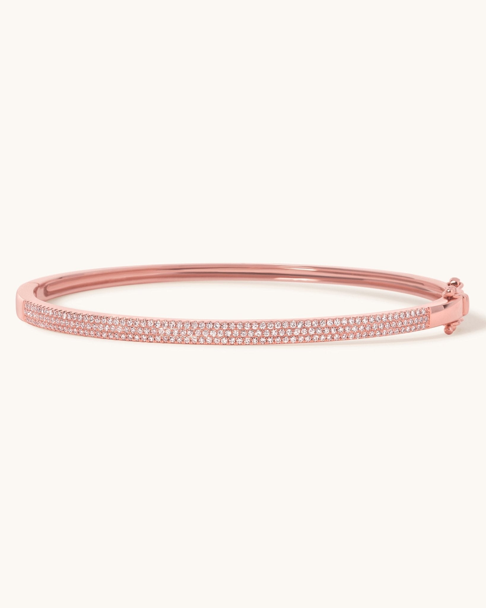 Triple Row Diamond Bangle - Sparkle Society