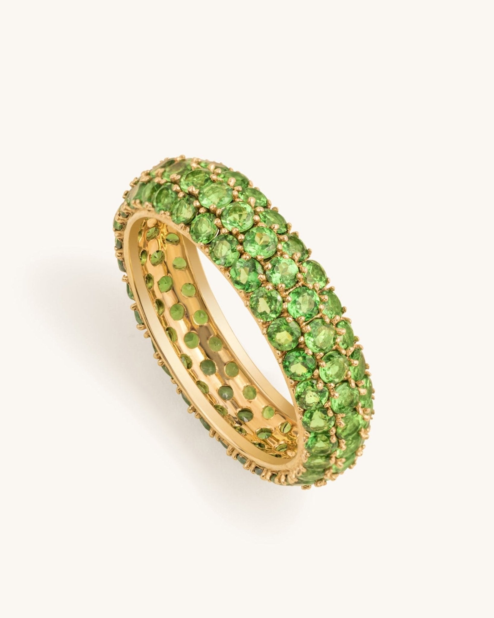 Triple Row Gemstone Bombe Ring - Sparkle Society