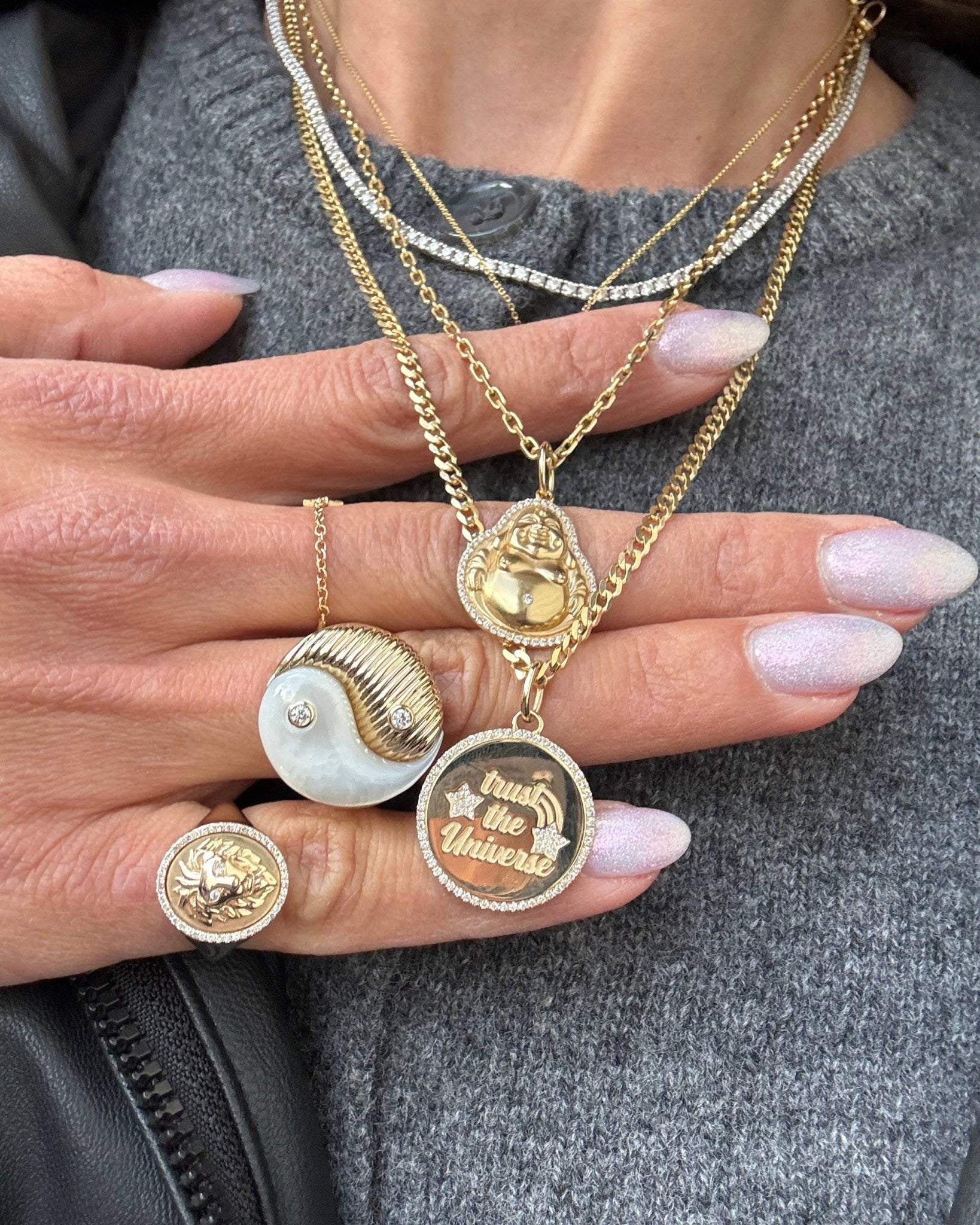Trust the Universe Necklace Charm - Sparkle Society