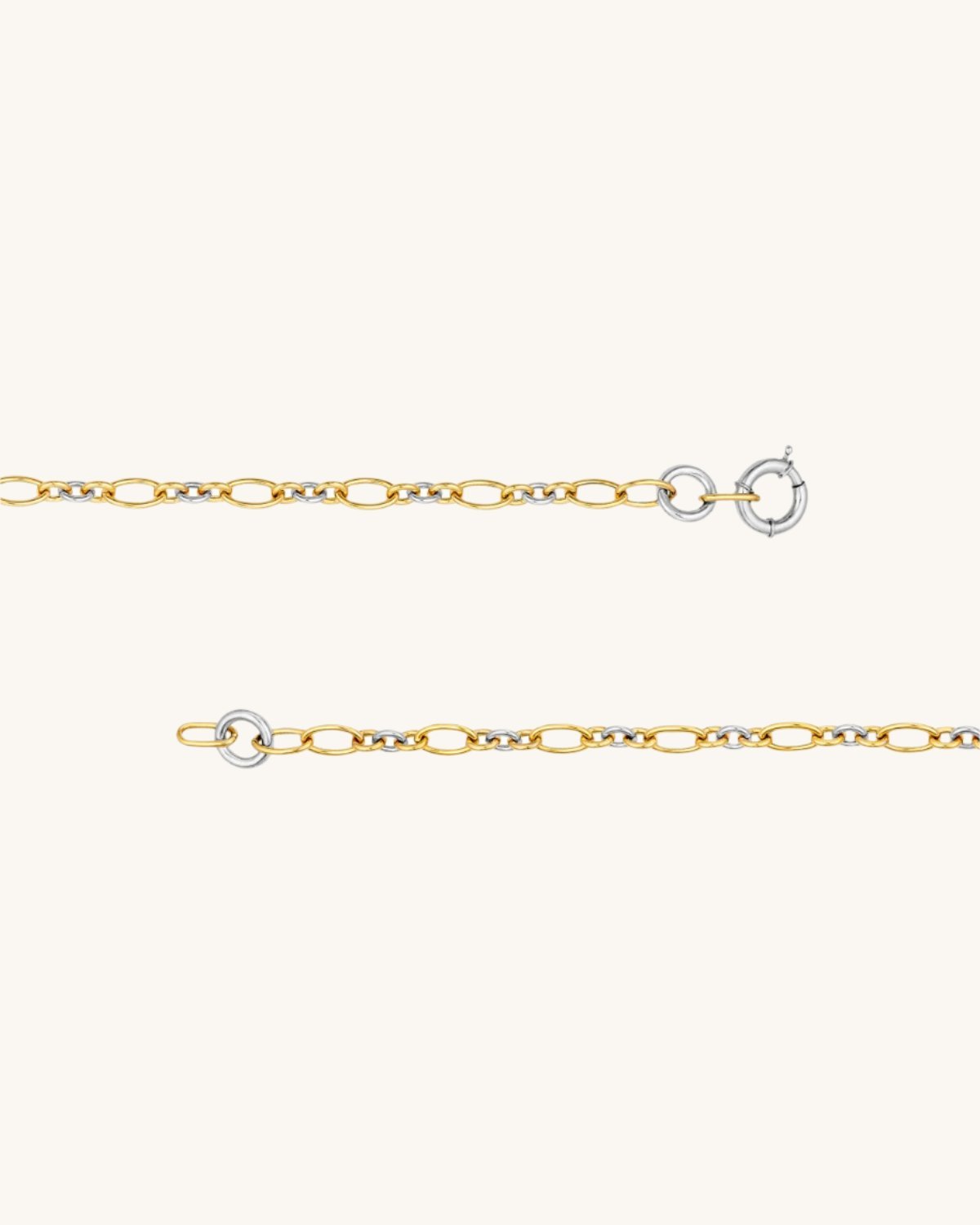 Two Tone Alternate Oval Link Necklace - Sparkle Society