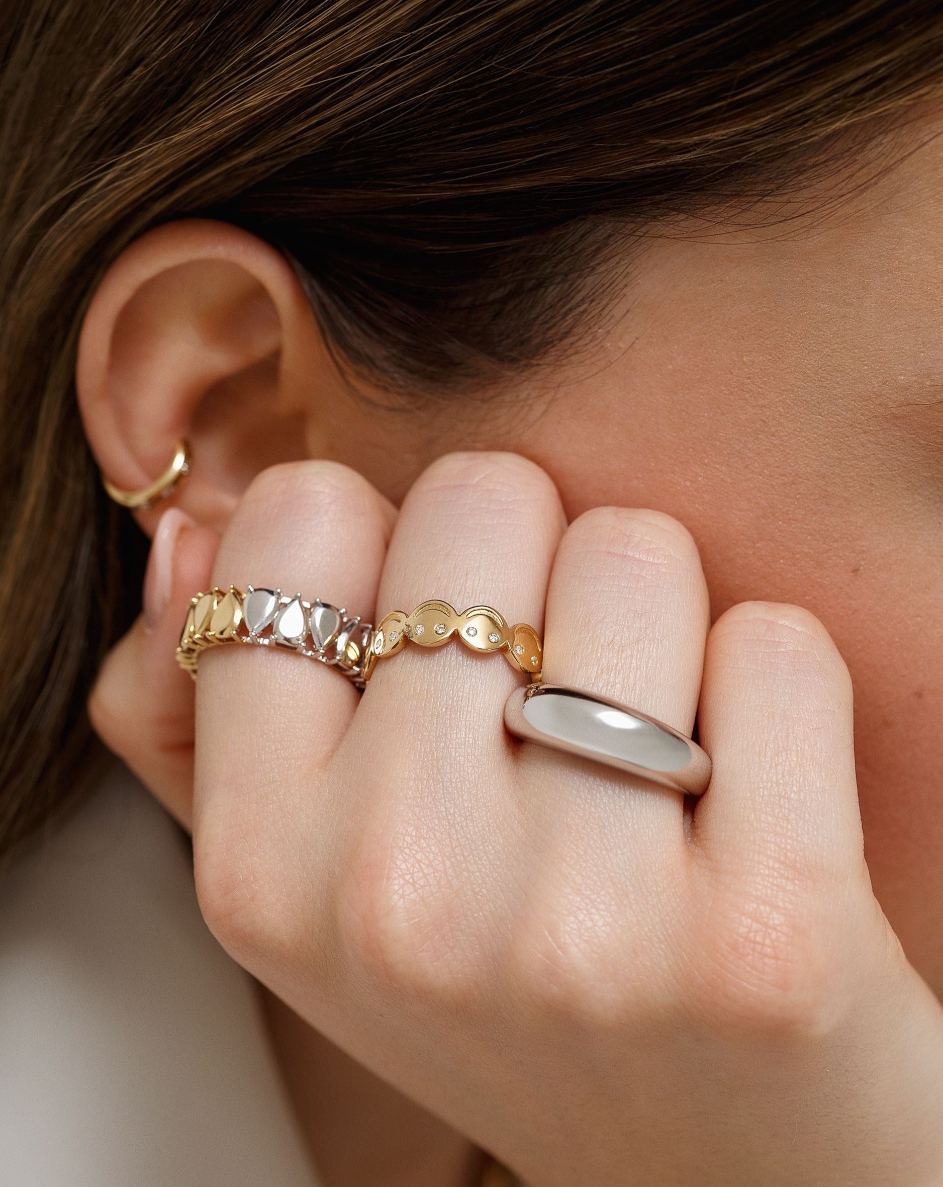 Two Tone Pear Ring - Sparkle Society