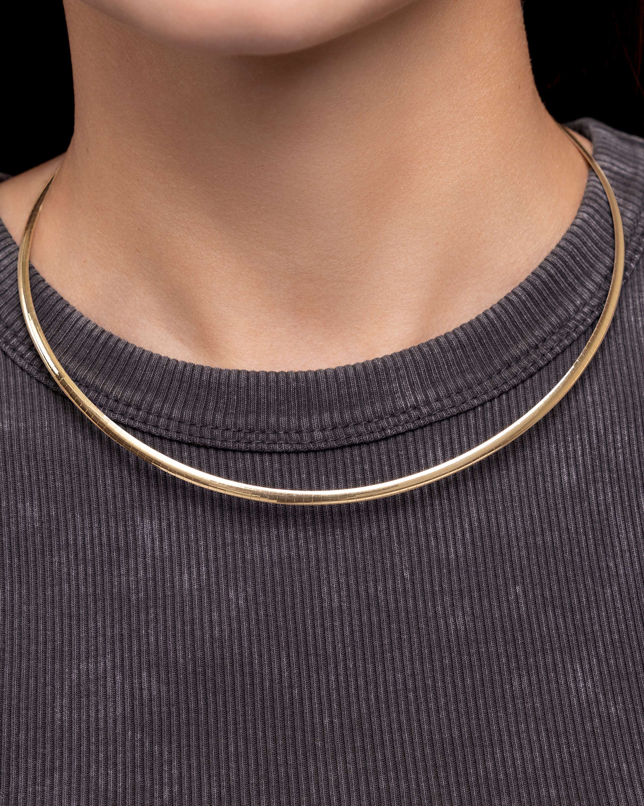 Two Tone Reversible Omega Necklace - Sparkle Society