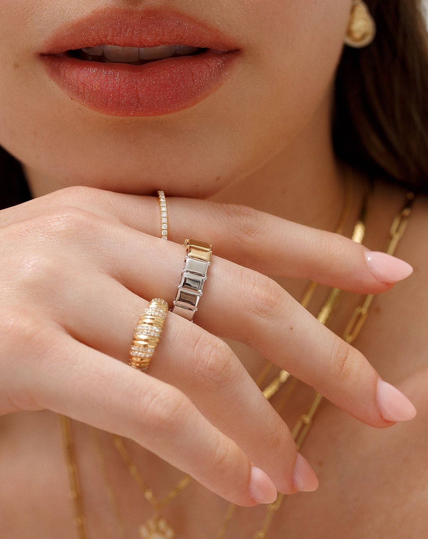 Two Tone Square Ring - Sparkle Society