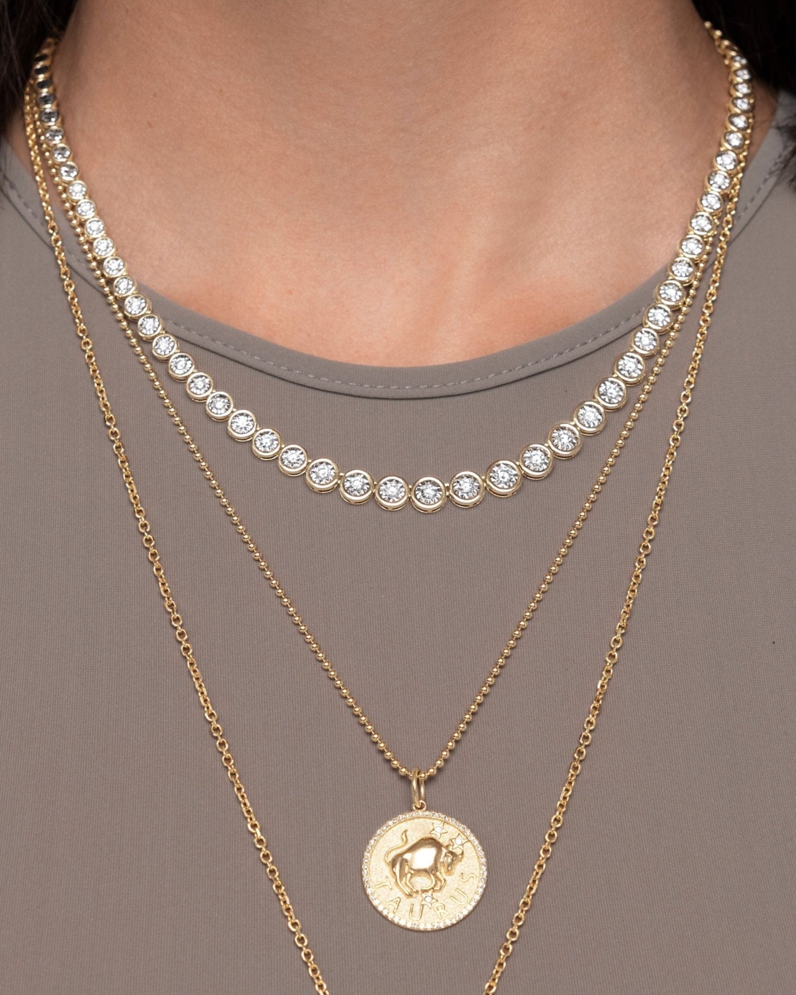 Zodiac Necklace Charm - Sparkle Society