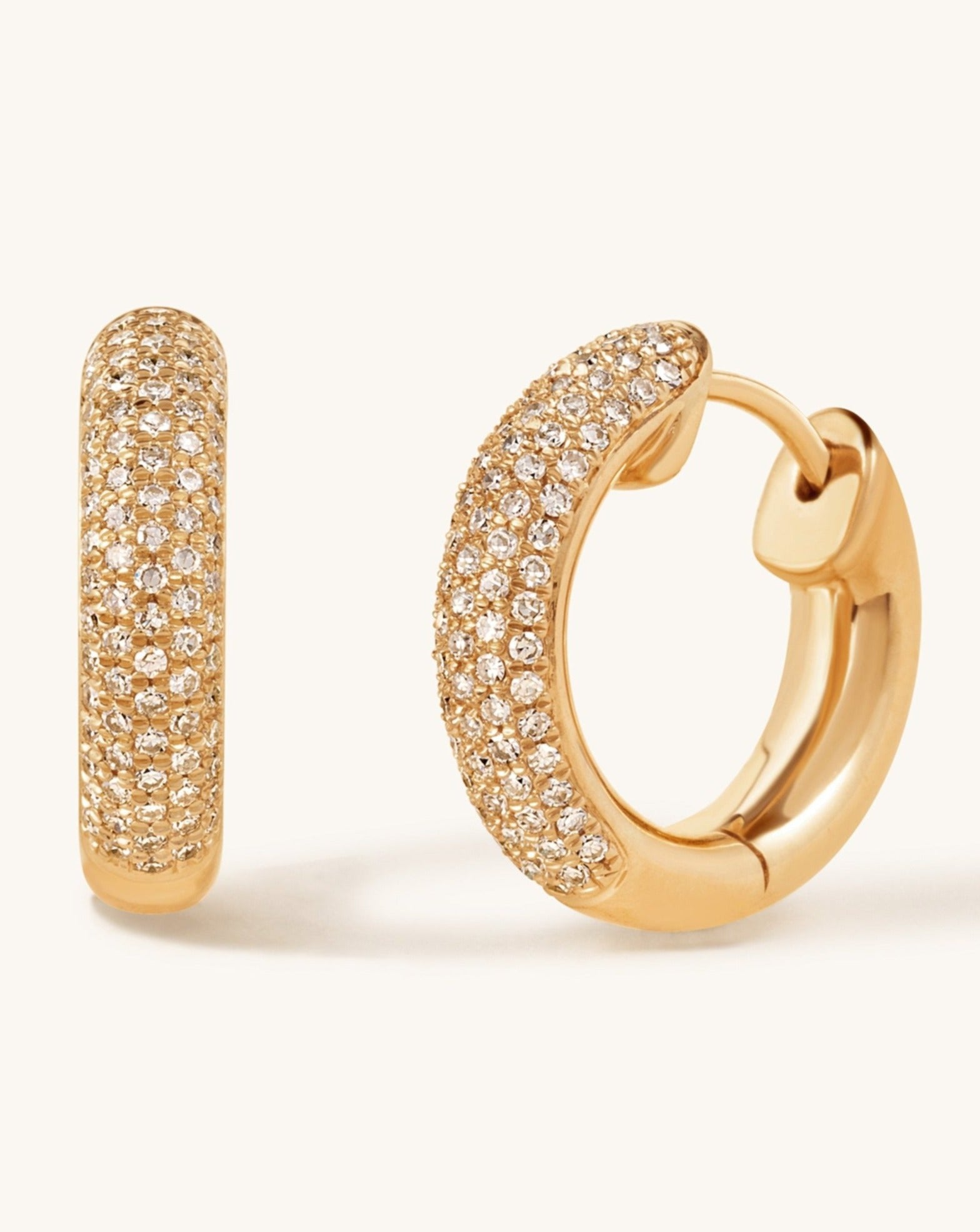 Chunky Diamond Hoops - Sparkle Society
