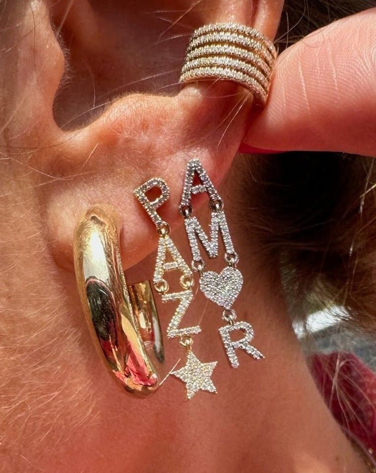 Diamond Custom Drop Earring - Sparkle Society