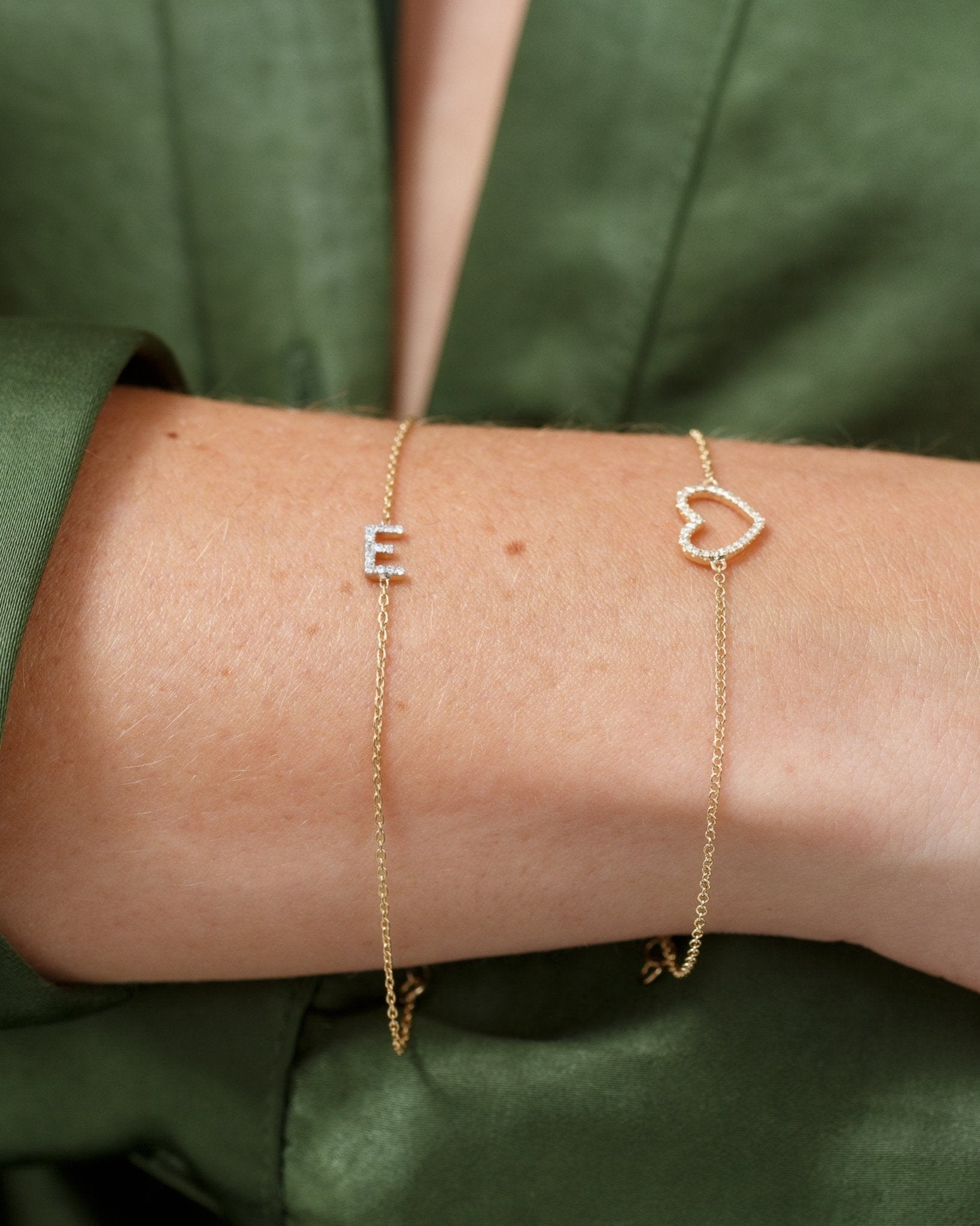 Diamond Initial Bracelet - Sparkle Society