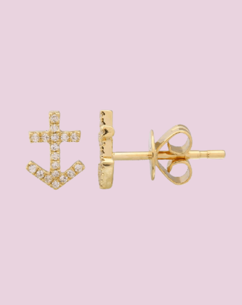 Mini Diamond Zodiac Stud Earrings - Sparkle Society