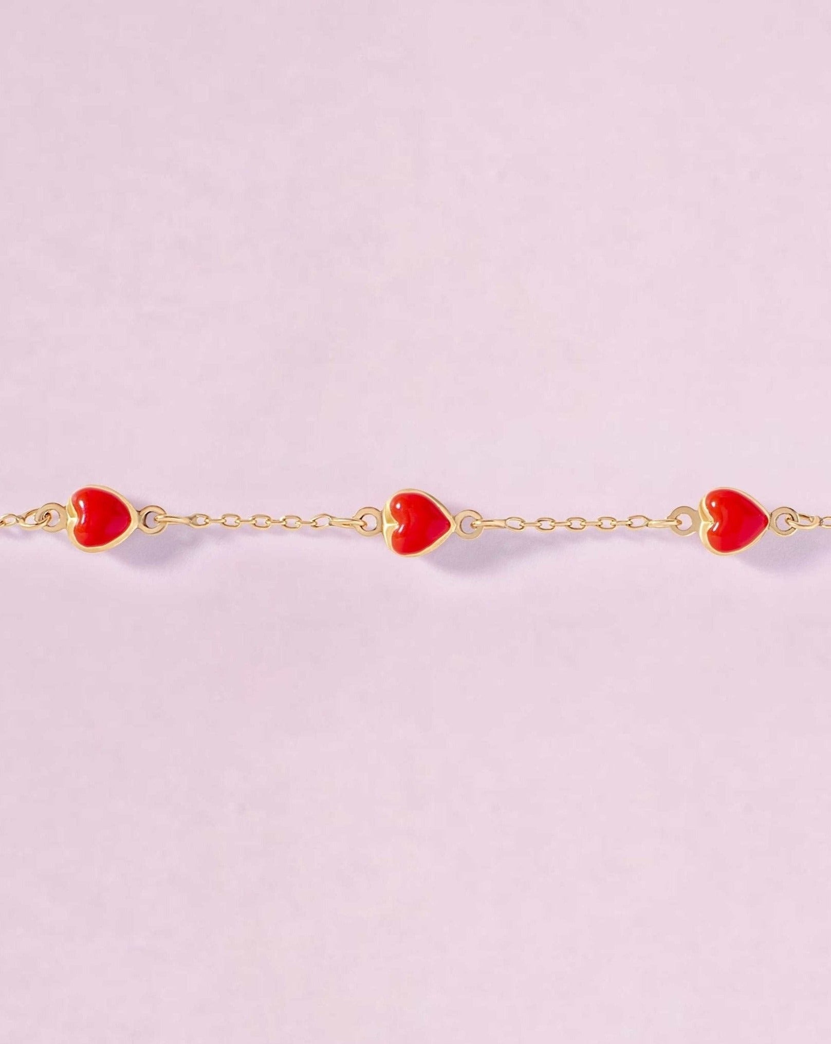 Girl Puffed Hearts Links Bracelet - Sparkle Society