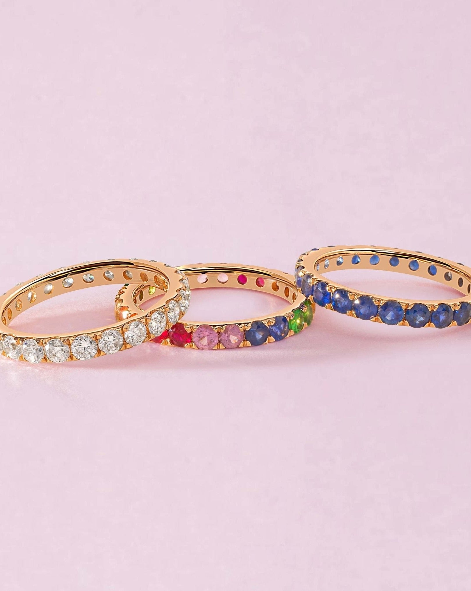 Jumbo Gemstone Eternity Band - Sparkle Society