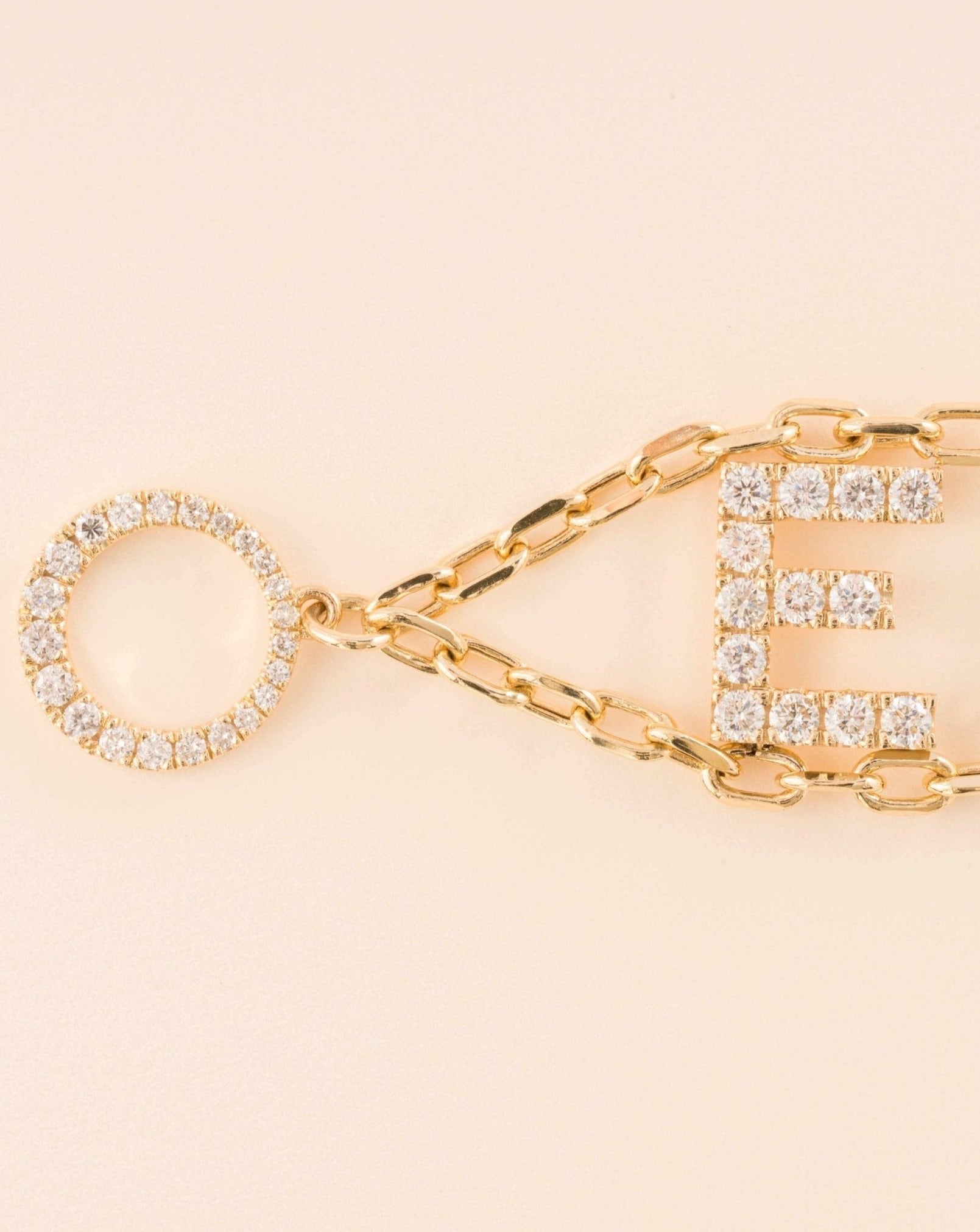 Large Double Chain Diamond Custom Bracelet - Sparkle Society