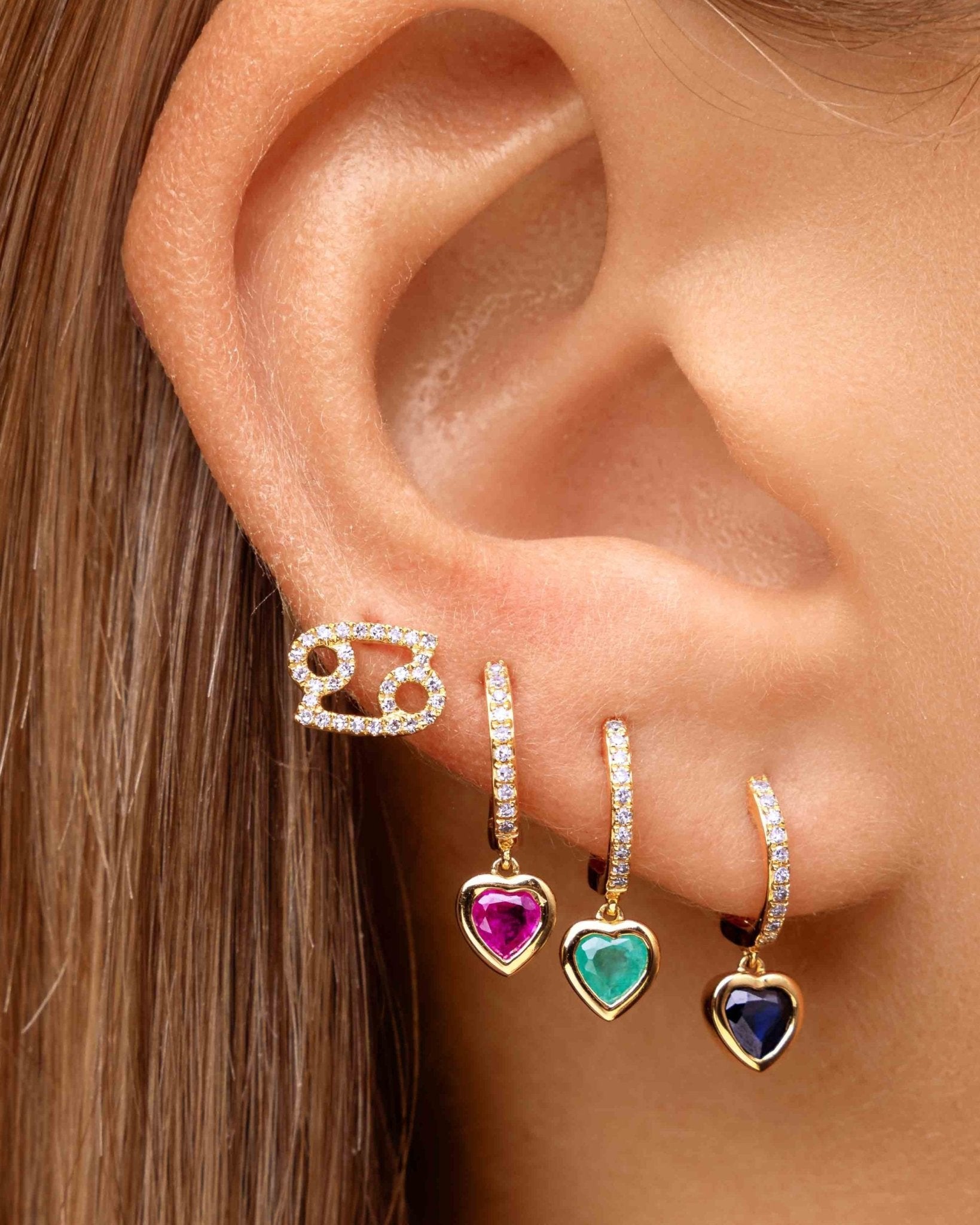Mini Diamond Zodiac Studs - Sparkle Society