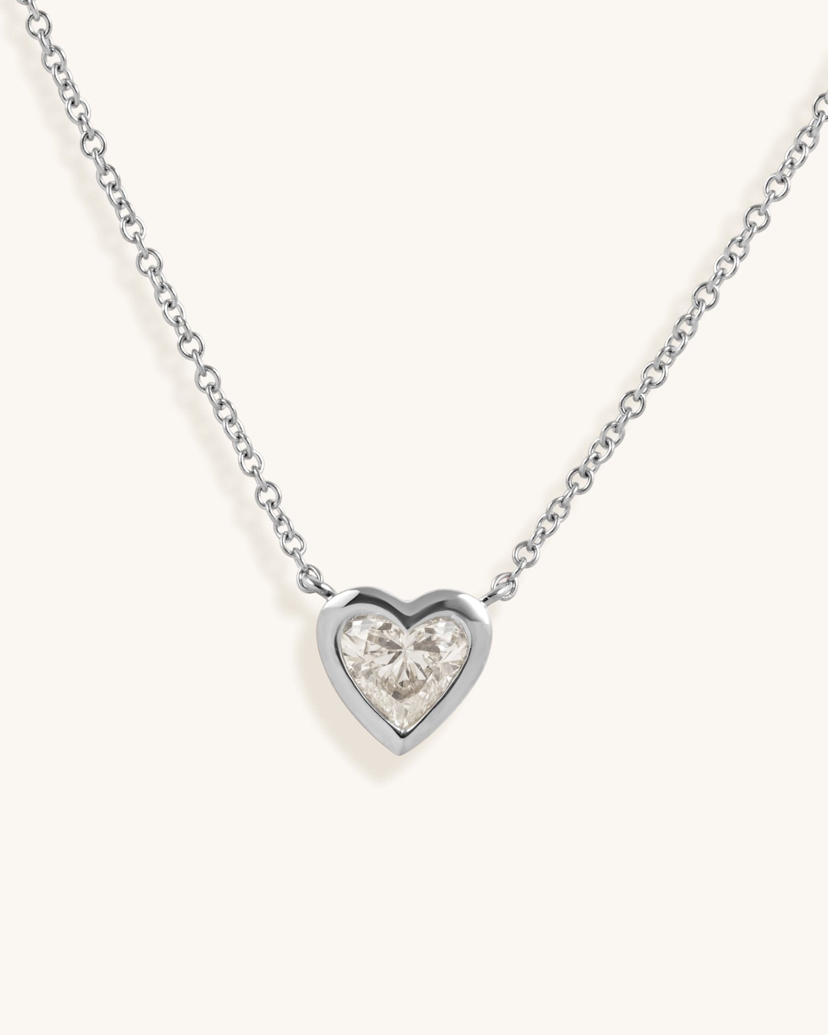 0.51ct Heart Diamond Bezel Solitaire Necklace - Sparkle Society