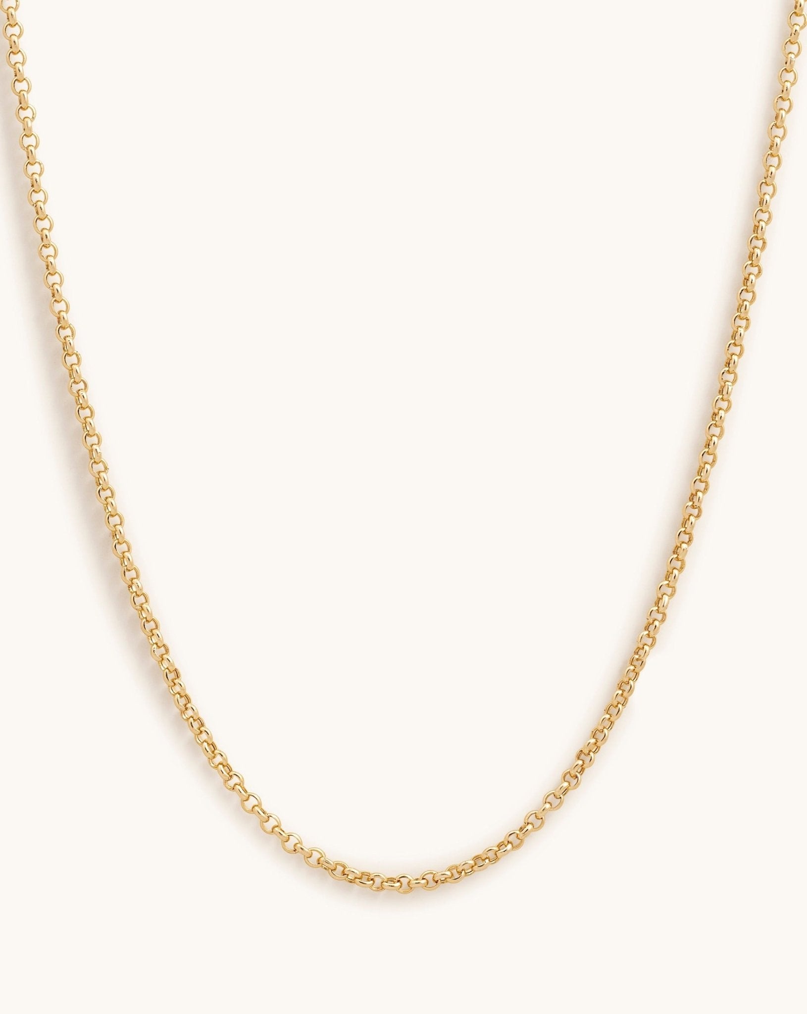 2.5mm Solid Gold Rolo Chain - Sparkle Society