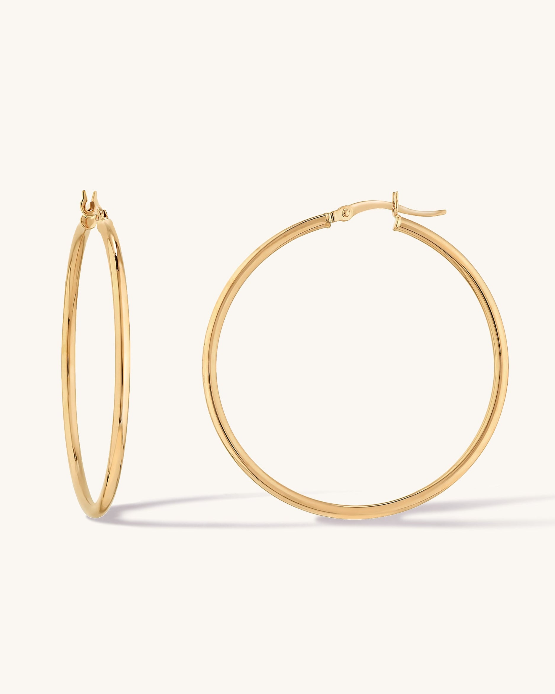 2mm Hollow Gold Tube Hoops - Sparkle Society