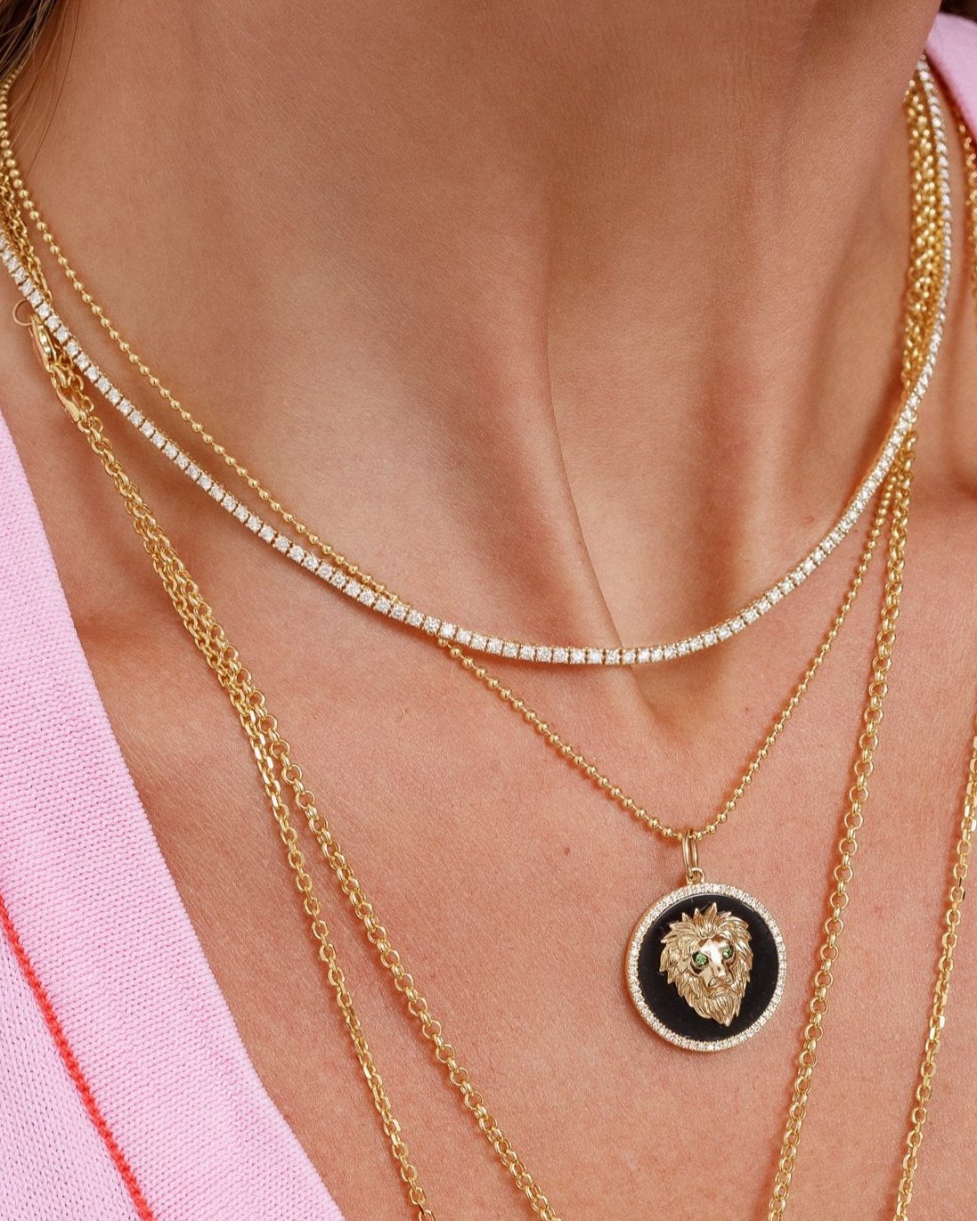 3.22ct Diamond Prong Tennis Necklace - Sparkle Society