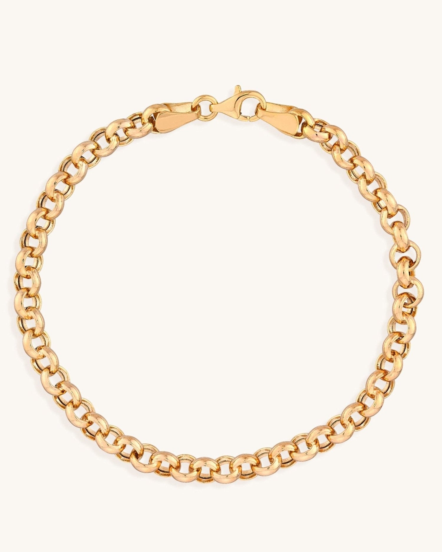 5.2mm Solid Gold Rolo Chain Bracelet - Sparkle Society